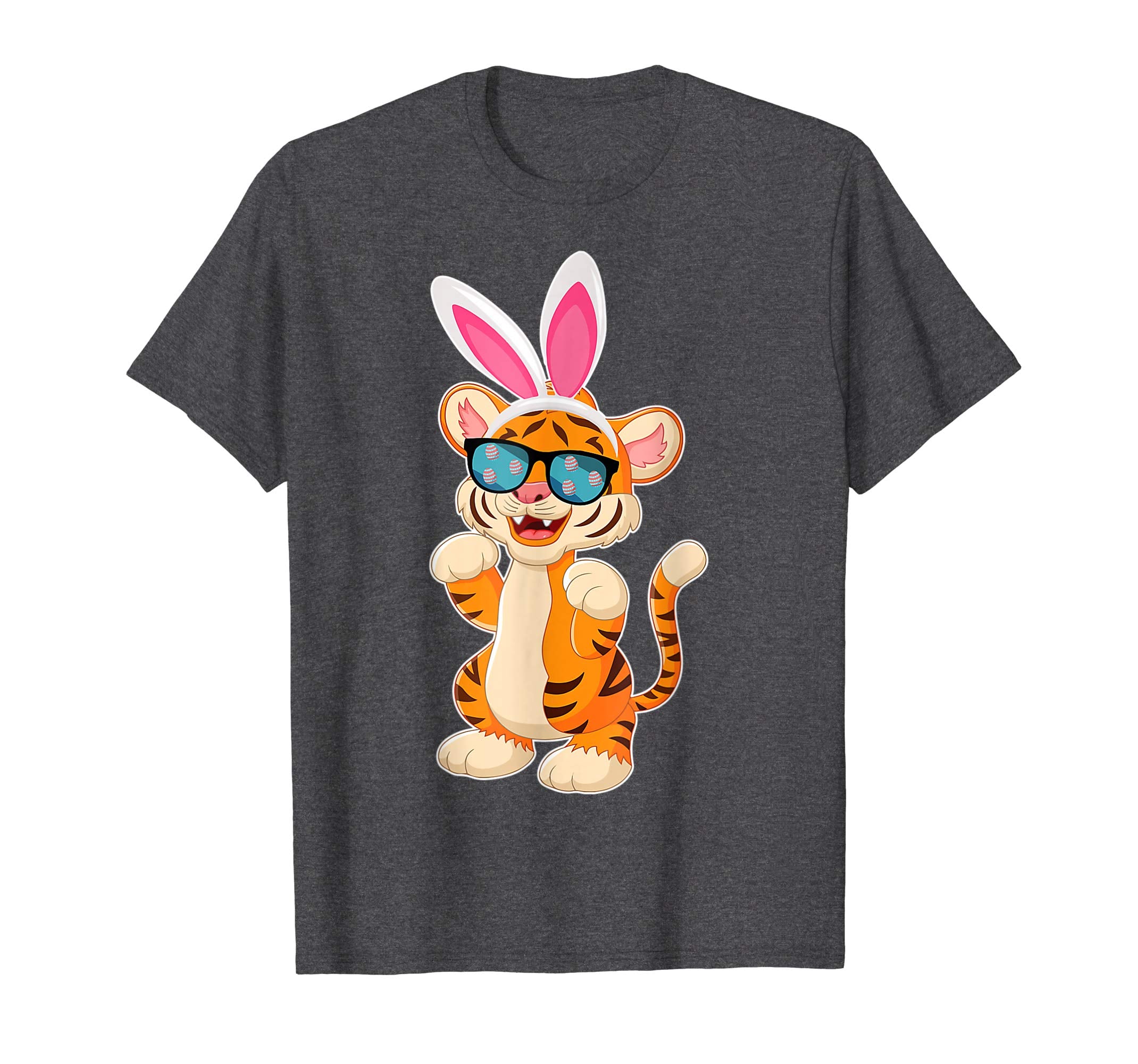 Tiger Dog Cool Sunglass Bunny Hat Happy Easter Day Shirt