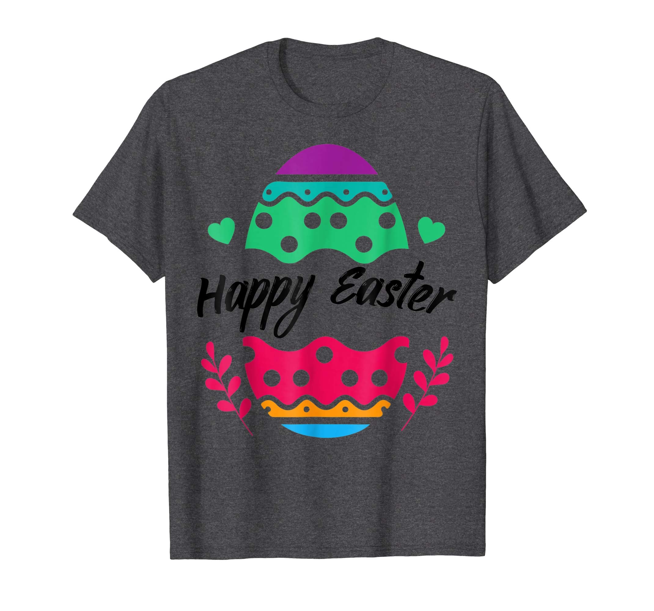 Big Easter Egg Flowers Hearts Happy Easter Day Shirt