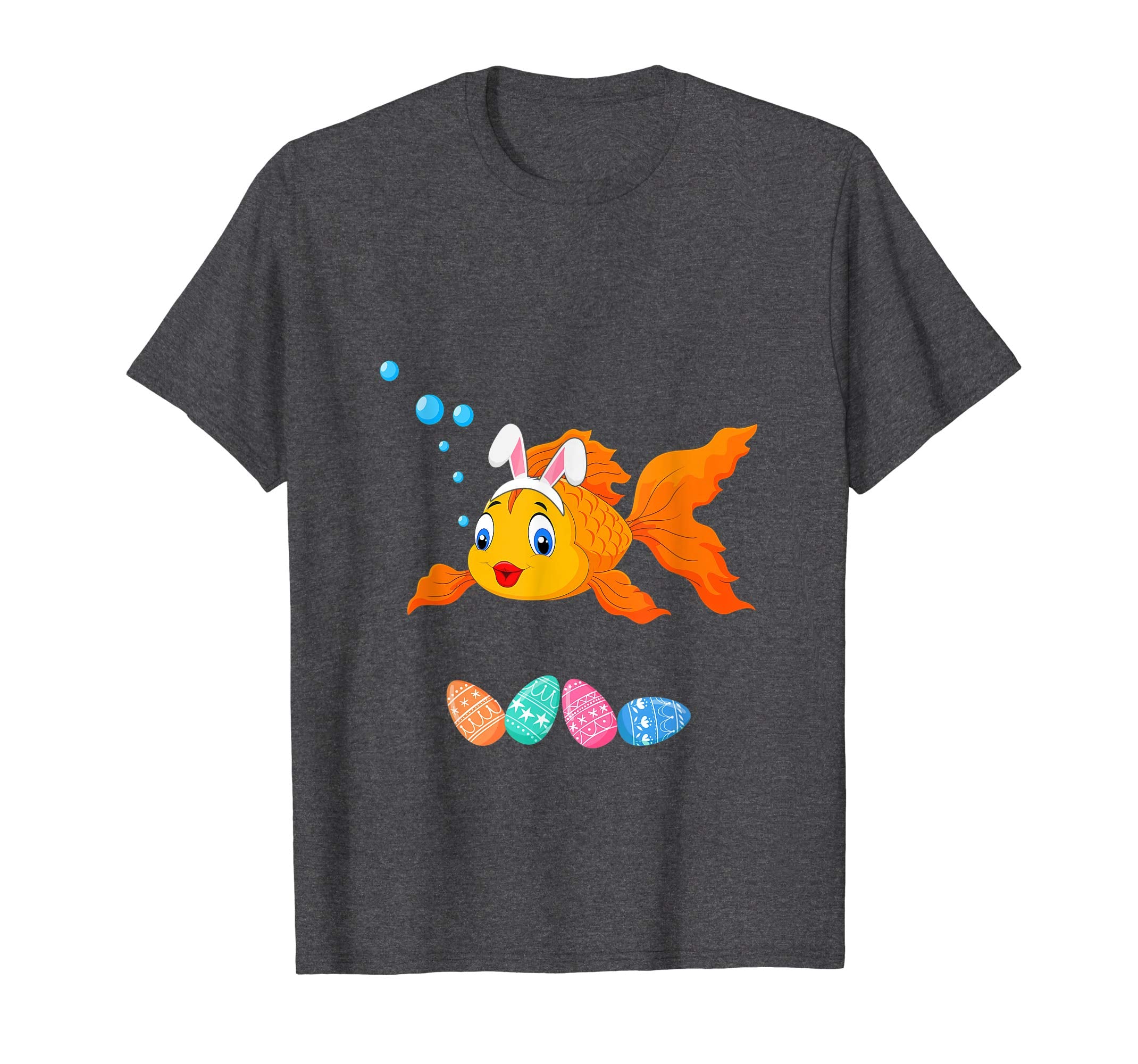 Funny Easter Goldfish With Bunny Ears And Eggs T Shirt