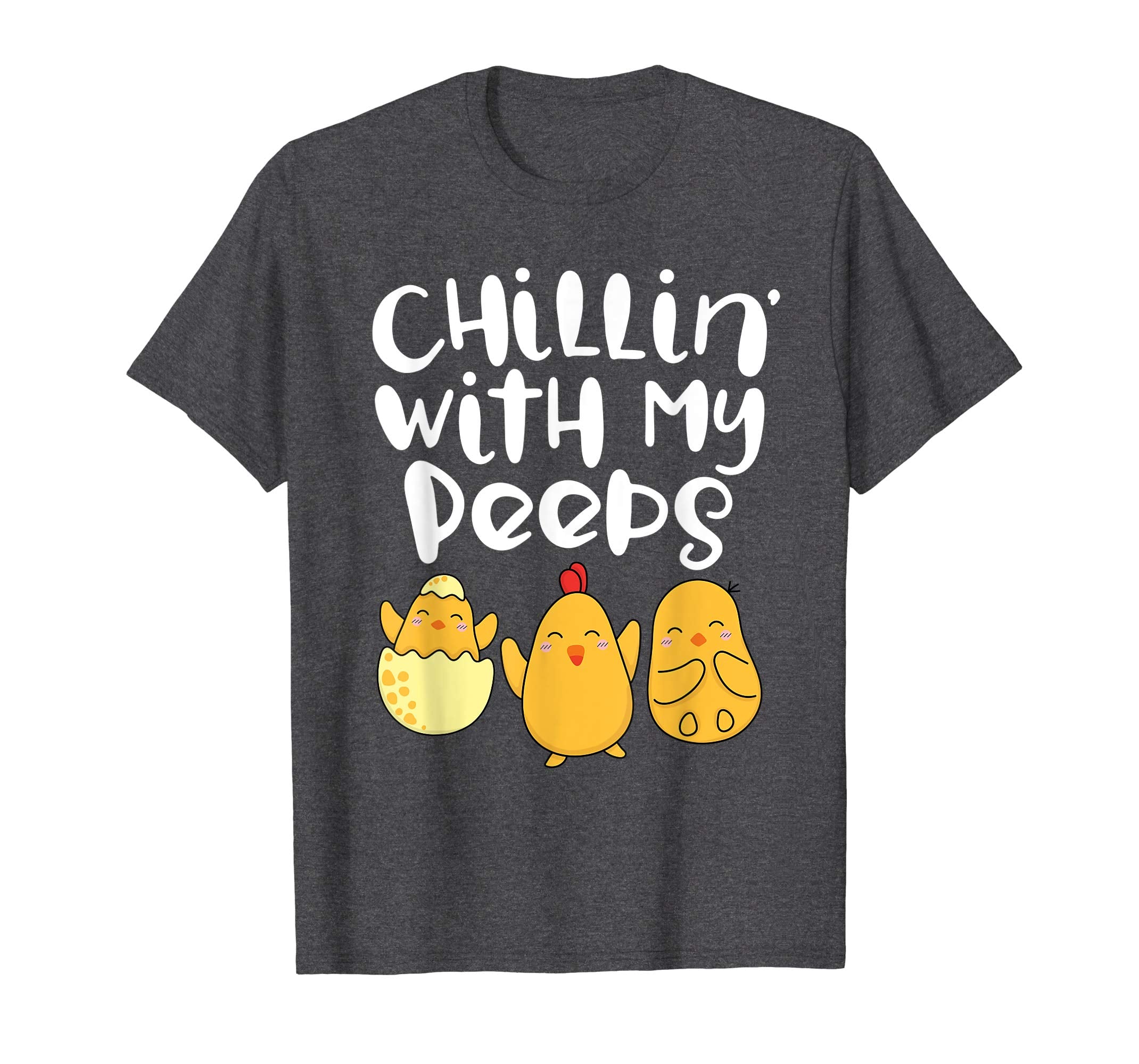 Chillin With My Peeps Happy Easter Kids Boys Girls T Shirt