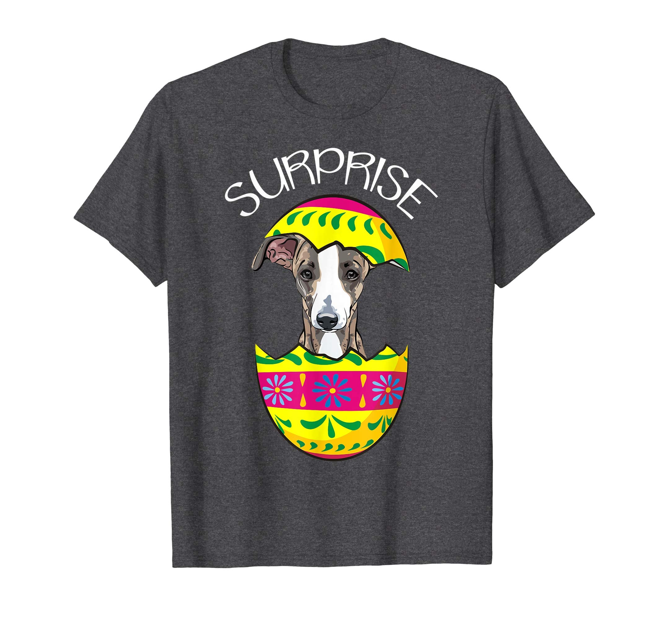 Funny Cute Puppy Greyhound Hatches Easter Egg Easter T-Shirt