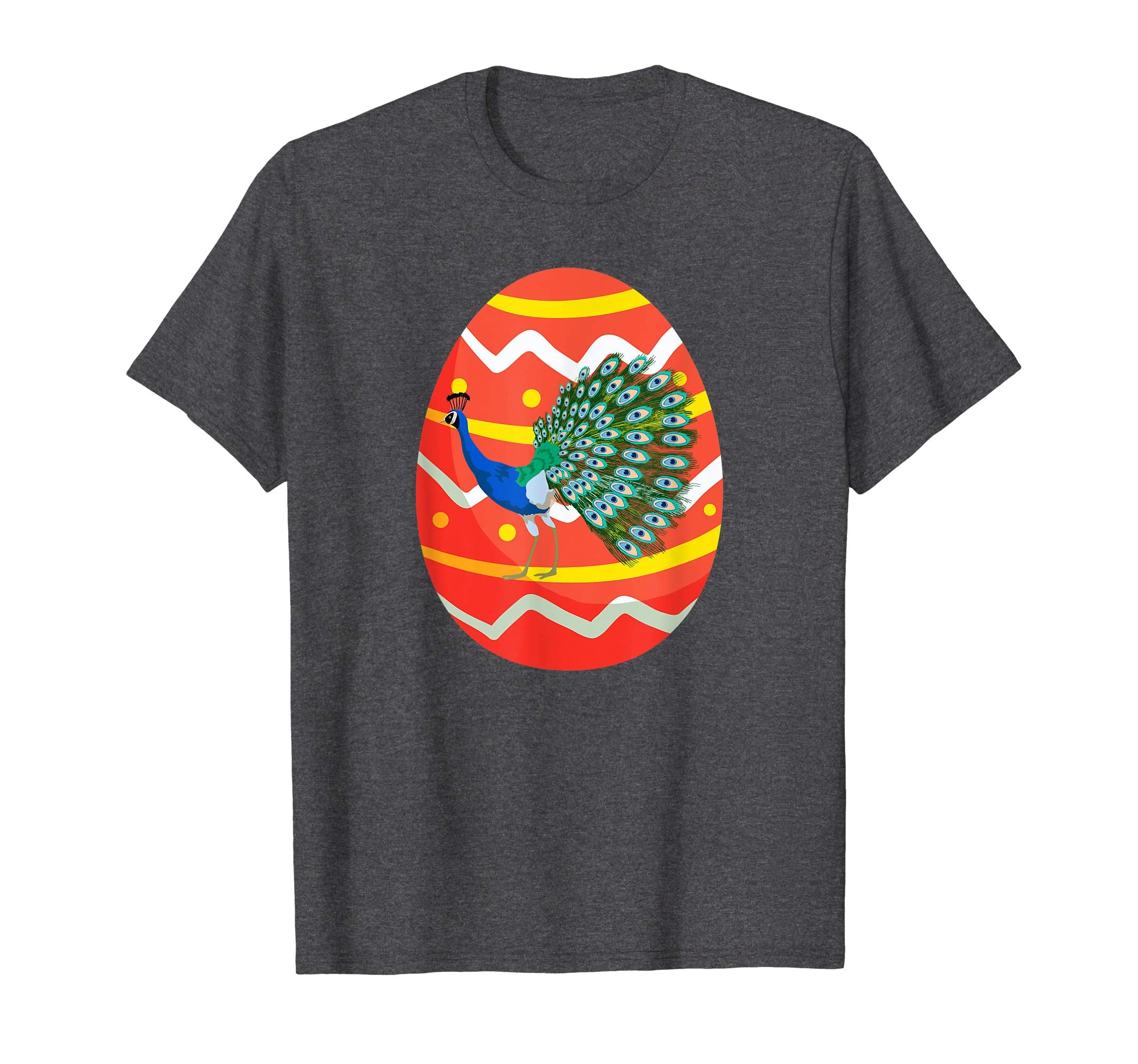 Happy Peacock Easter Egg Bunny T-Shirt for Kids Boys Girls