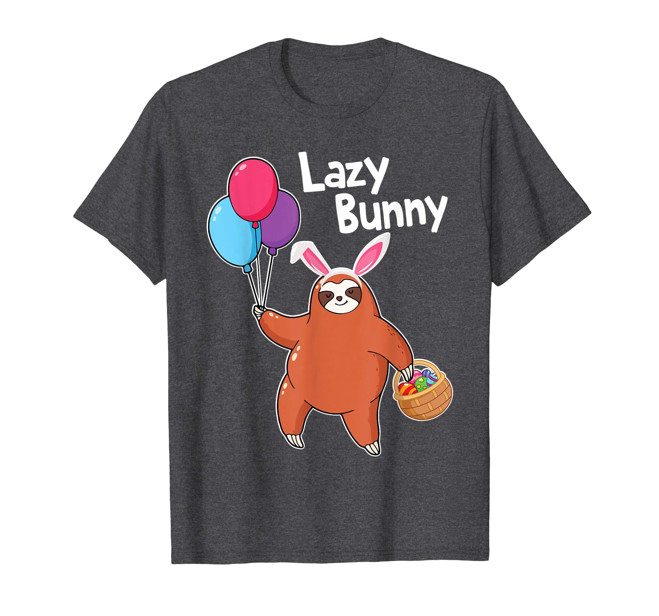 Sloth Playing Balloons Easter Eggs Happy Shirt Lazy Bunny