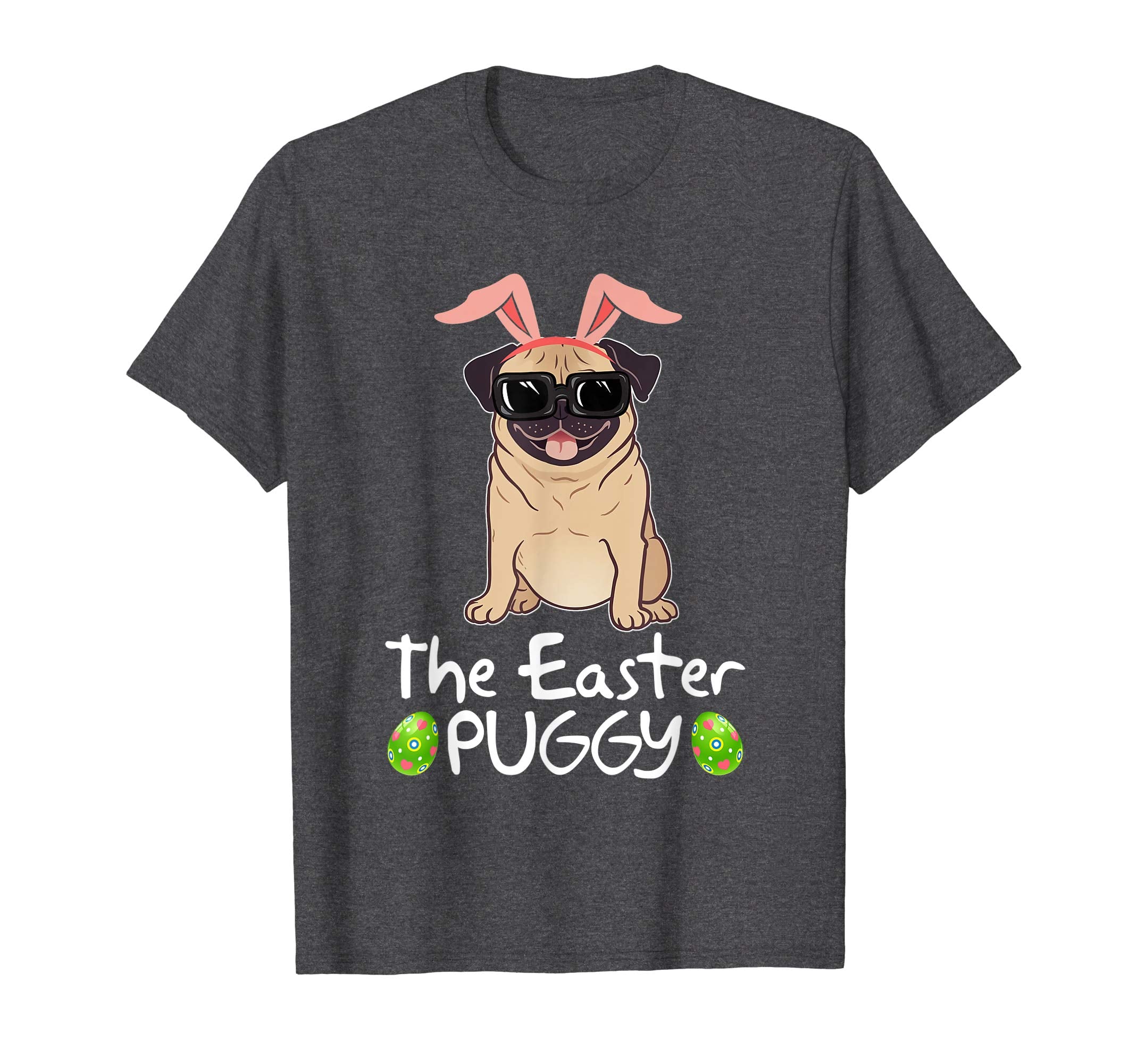 Funny Easter Pug Tshirt - Easter Puggy Bunny Shirt