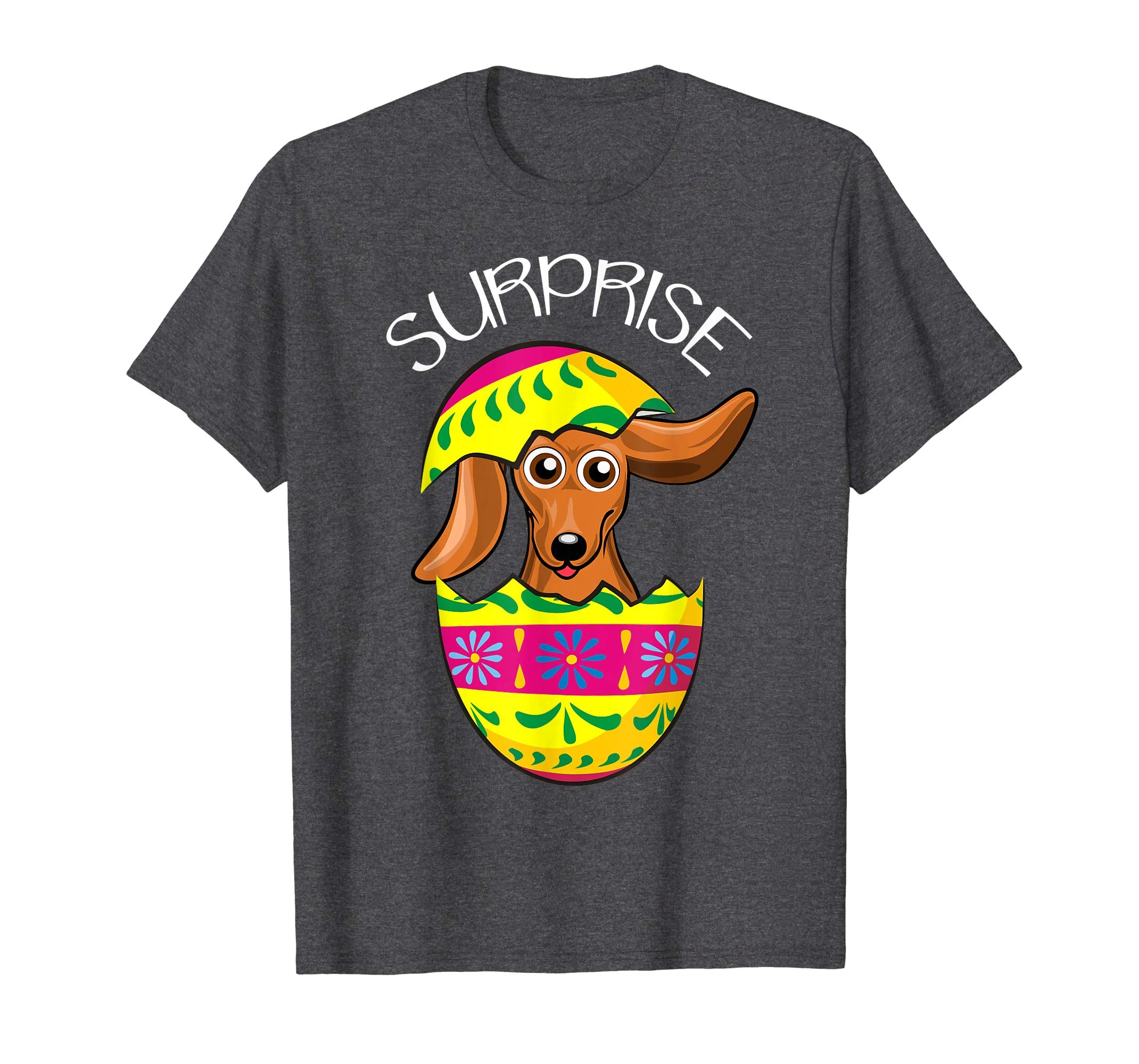 Funny Cute Puppy Dachshund Hatches Easter Egg Easter T-Shirt