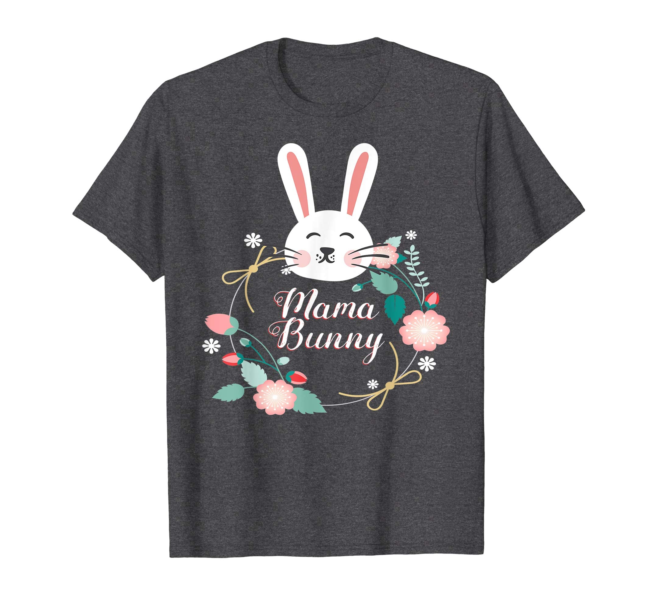 Mama Bunny Rabbit Easter Matching Shirt with flowers
