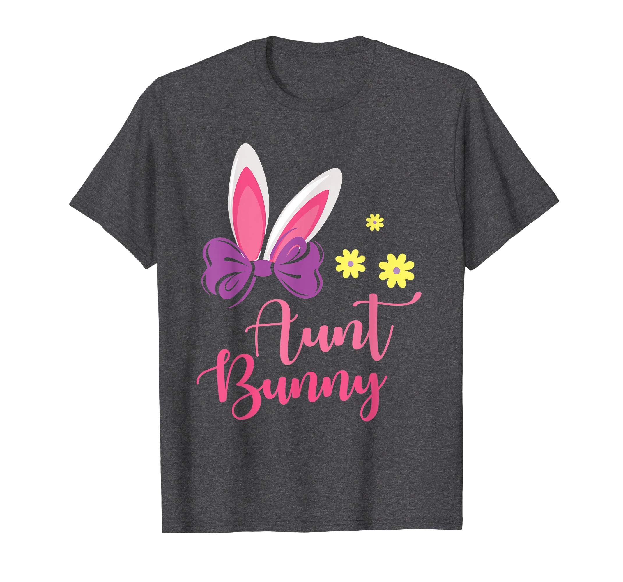 Flowers Bunny Rabbit Girl Face Happy Easter Shirt Aunt Bunny