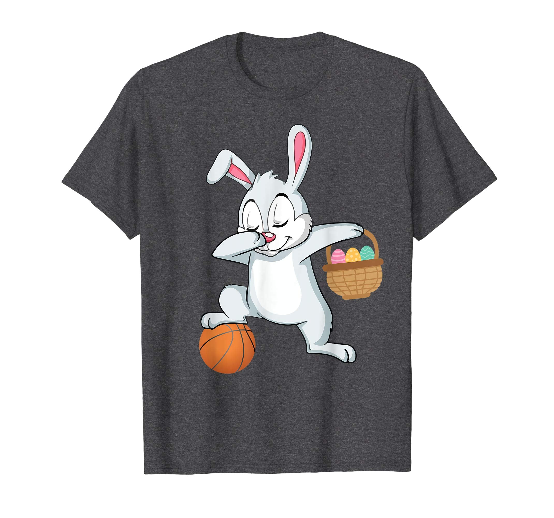 Bunny Rabbit &amp; Easter Eggs Dabbing Playing Basketball Shirt