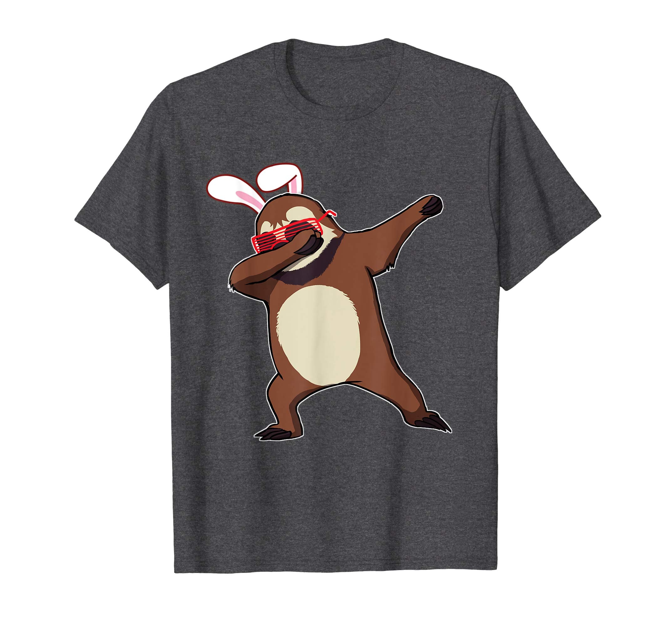 Easter Bunny Dabbing Sloth Tshirt Rabbit Ears Animal Gift