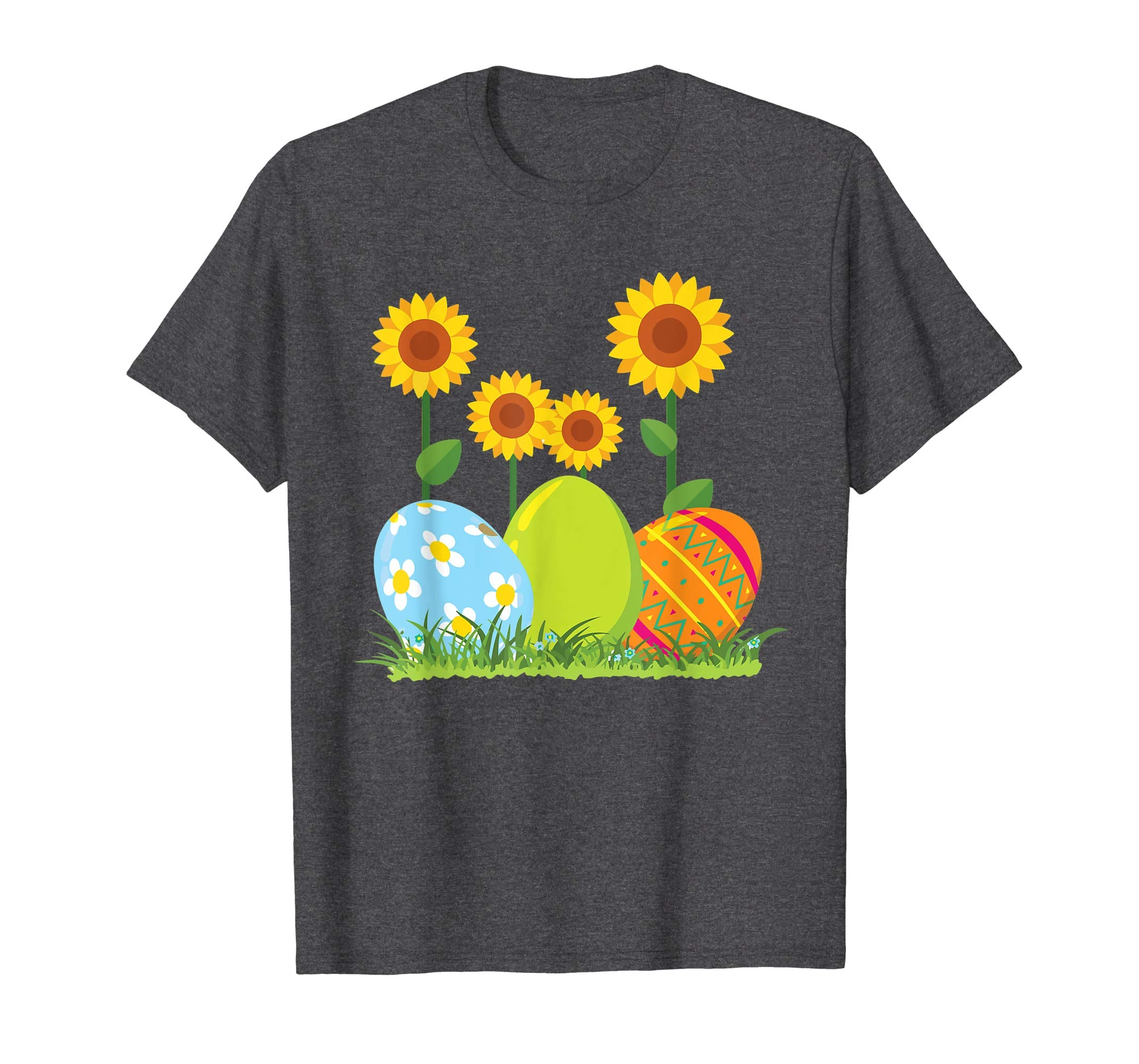 Happpy Easter Eggs Sunflower Colorful Gift T-Shirt for Women