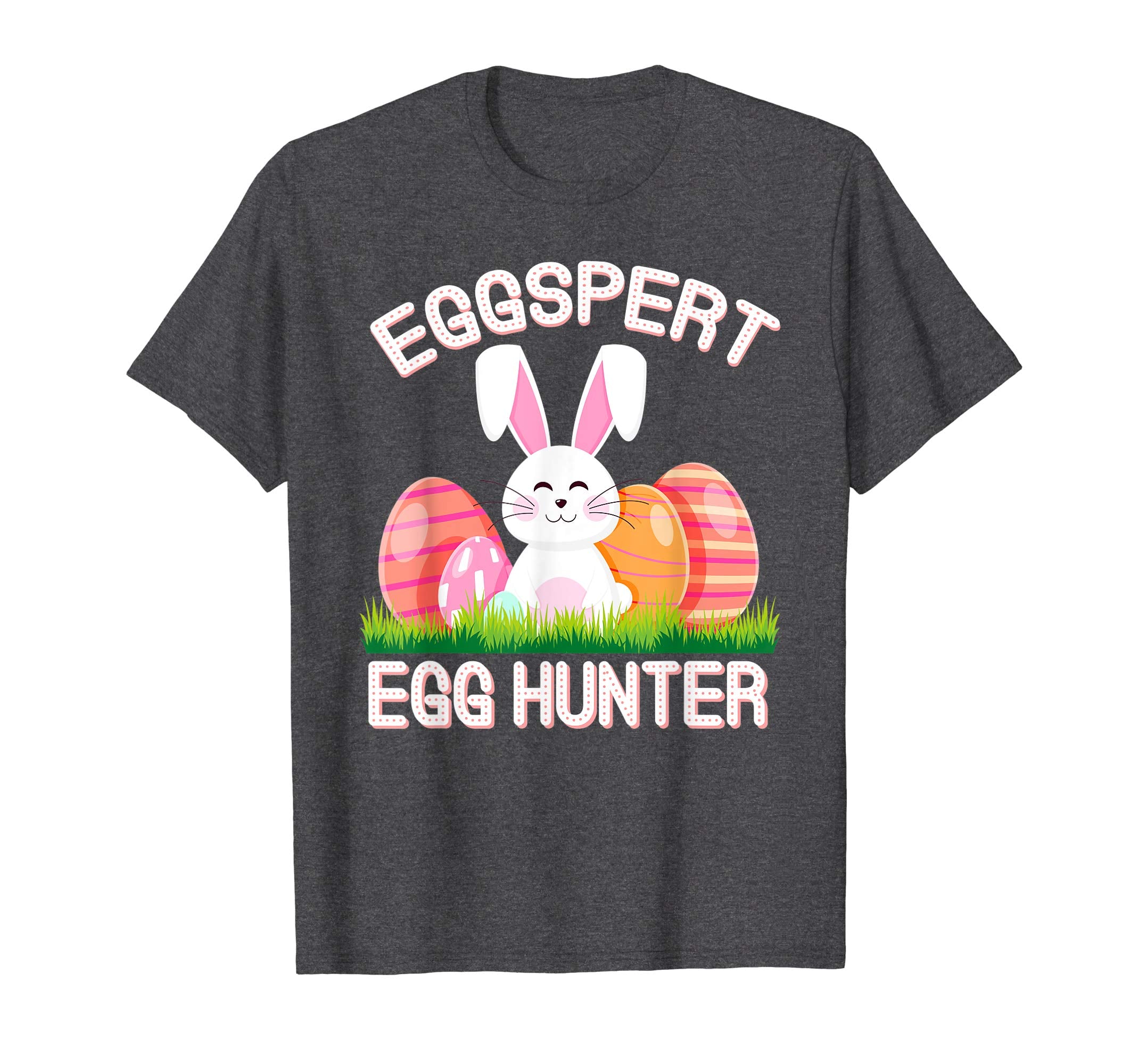 Eggspert Egg Hunter Easter TShirt Boys Girls Cool Bunny