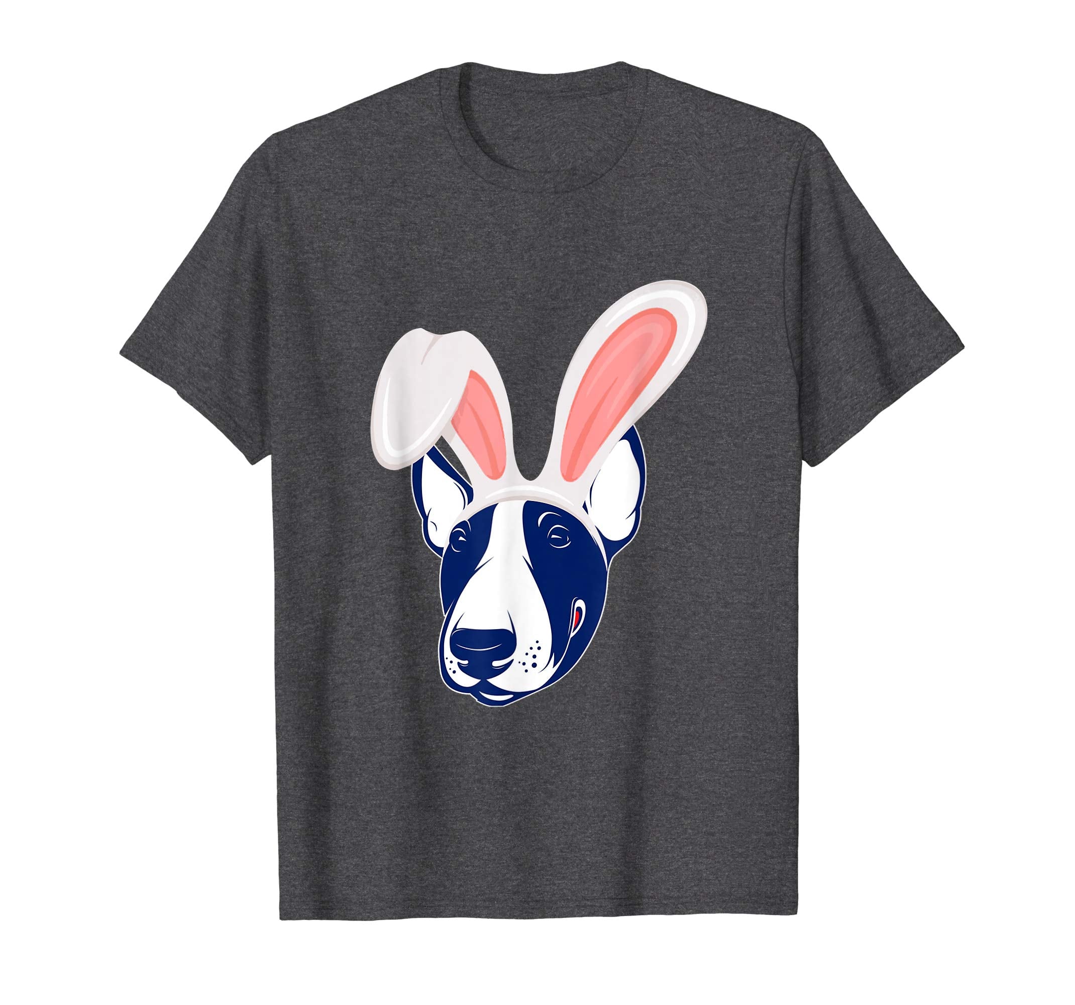 Bull Terrier Dressed As Easter Bunny With Rabbit Ears Shirt