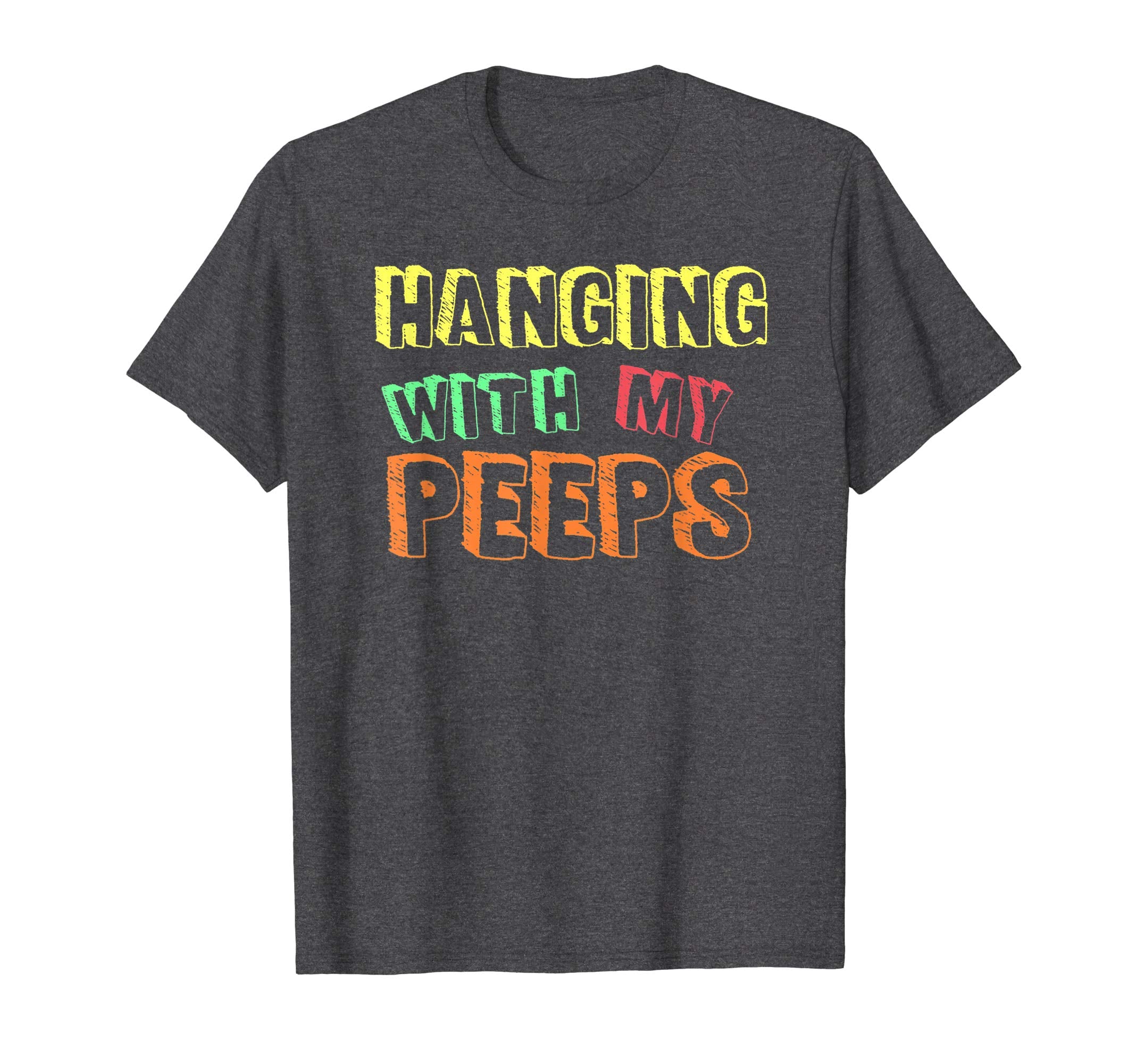 Hanging With My Peeps Cute Easter Pastel Funny Family Shirt