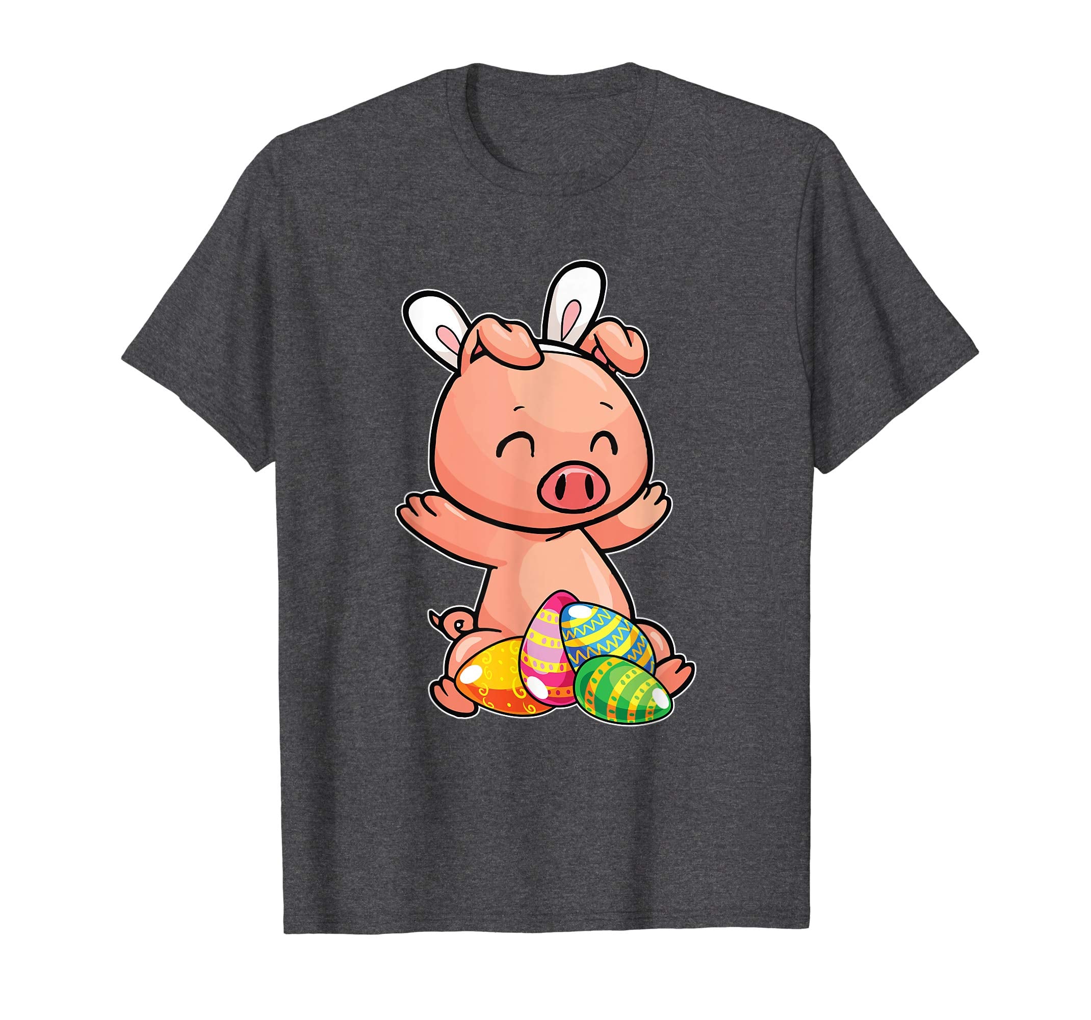 Pig And Bunny Rabbit Hat Funny Easter Eggs Gift T-Shirt
