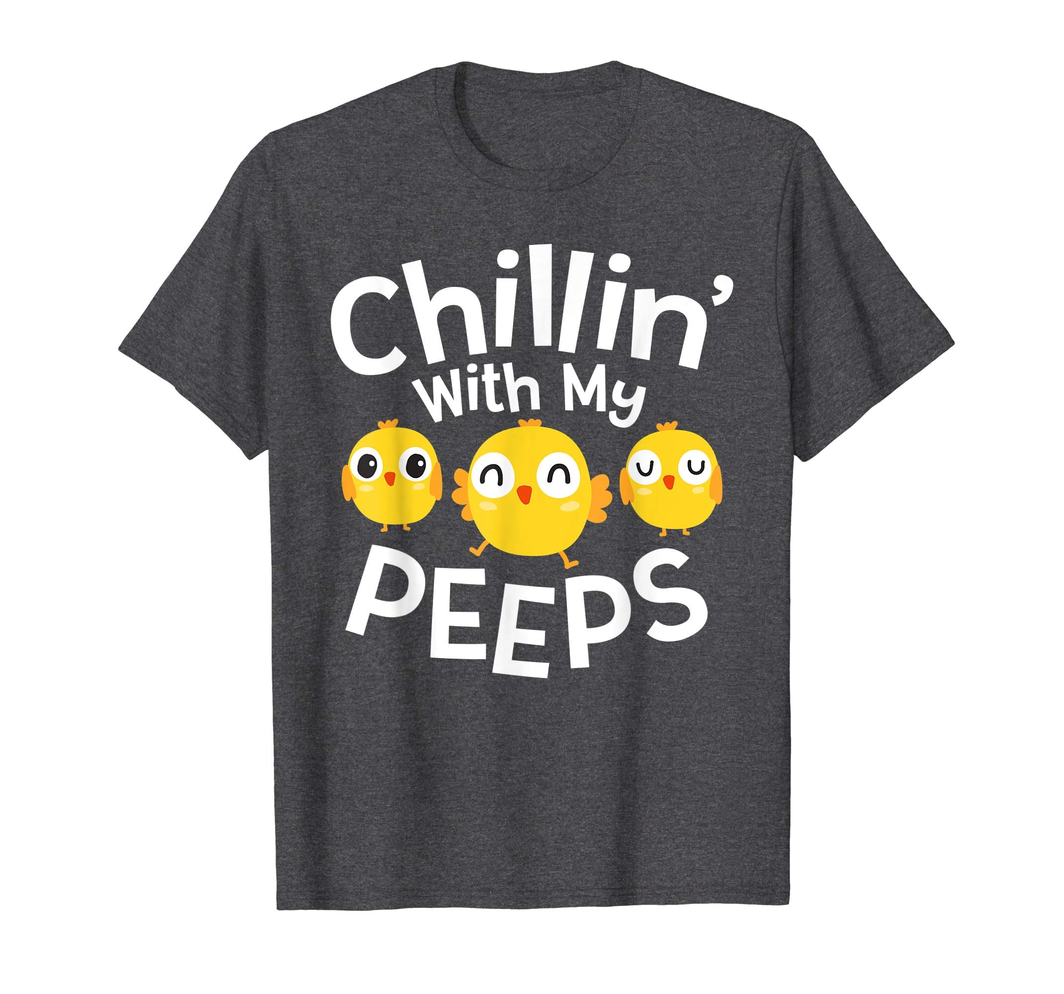 Chillin With My Peeps Happy Easter Kids Boys Girls T Shirt