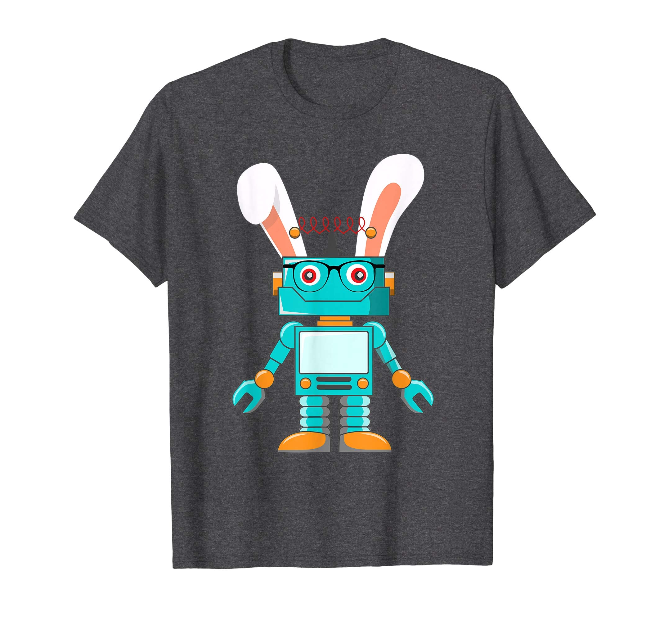 Robot Easter Bunny Funny T-shirt For Women Men Kids