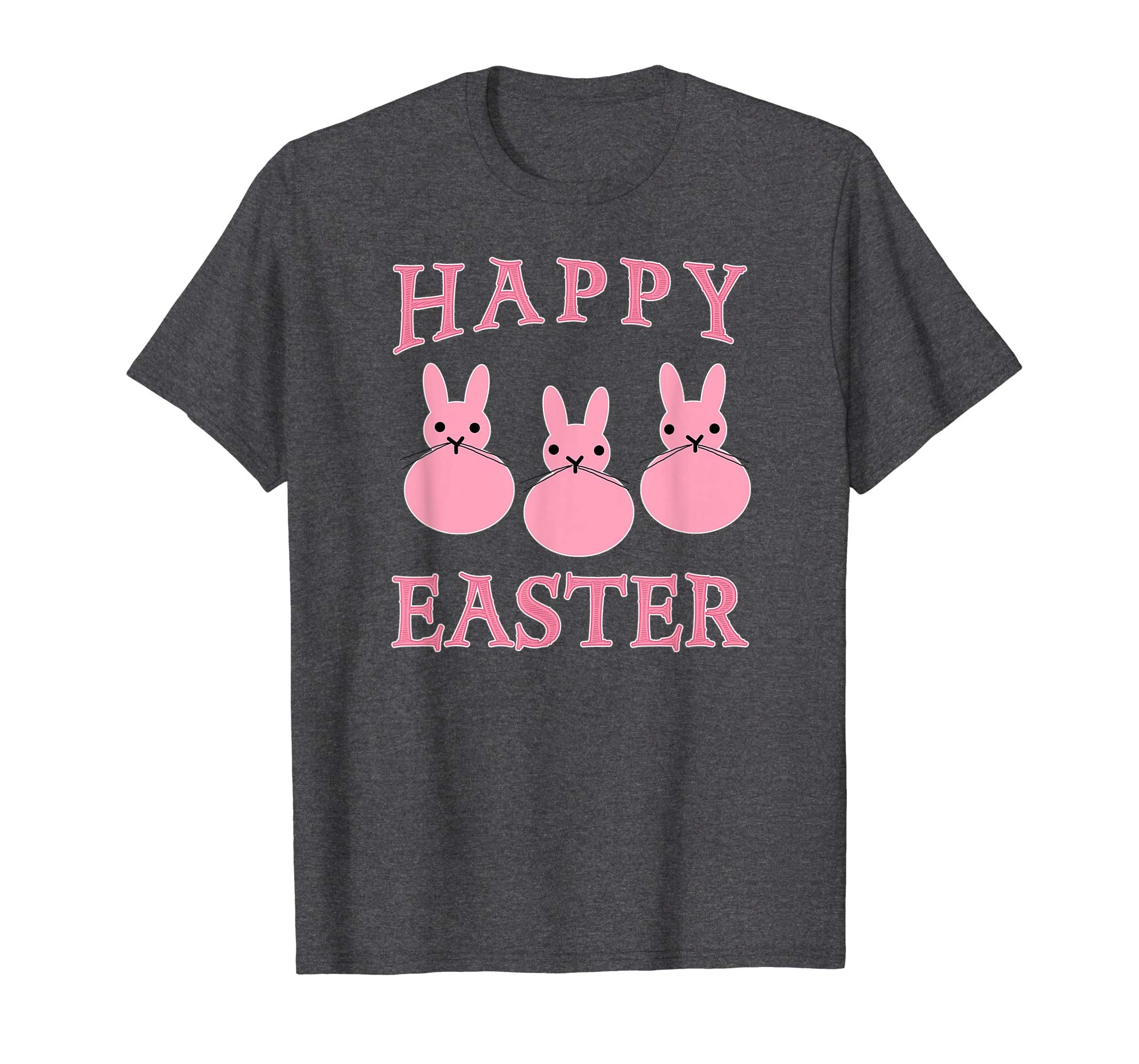HAPPY EASTER T-shirt THREE BUNNIES PINK