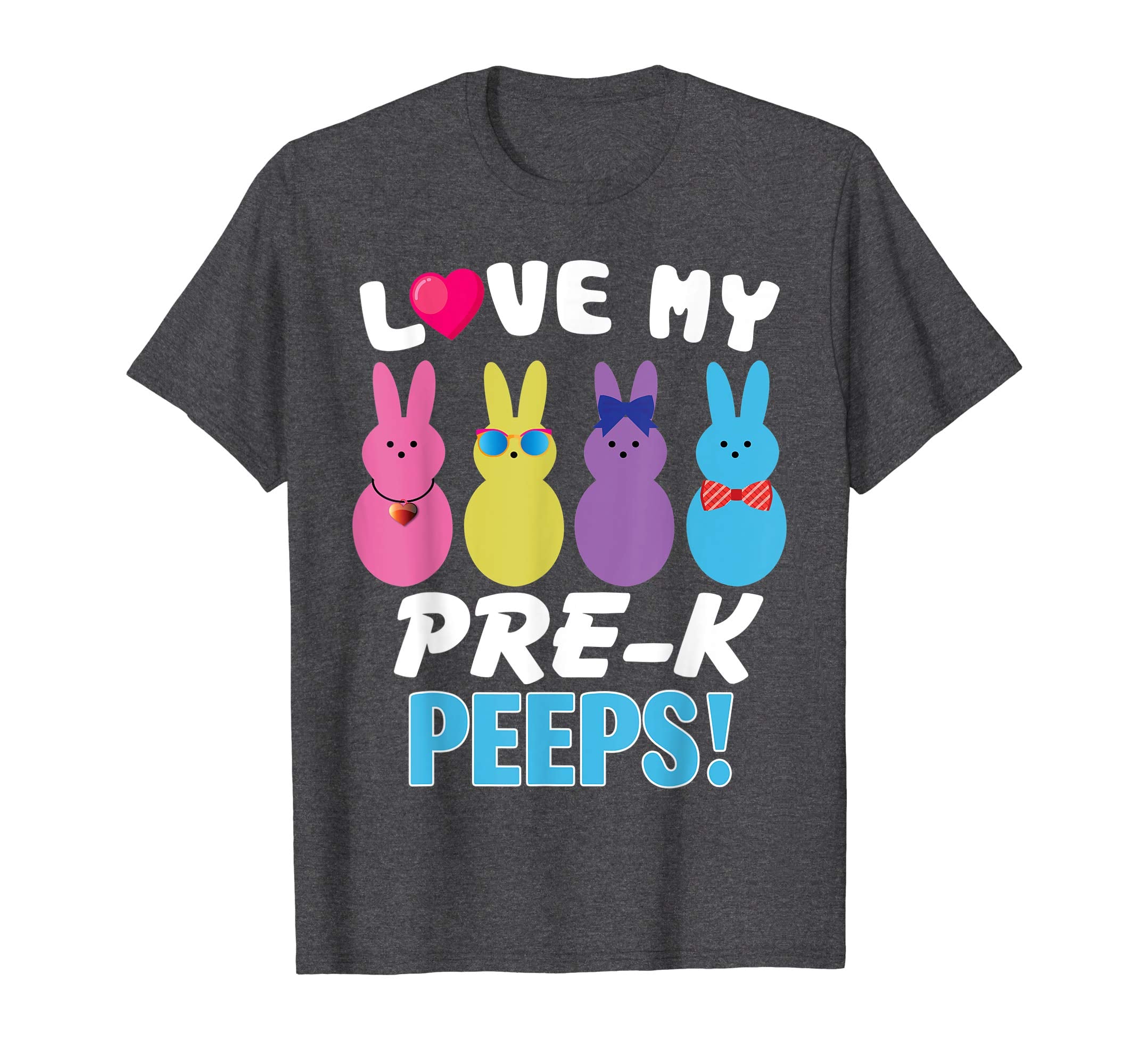 I Love My Pre-k Peeps Bunnies Happy Easter Teacher Shirt