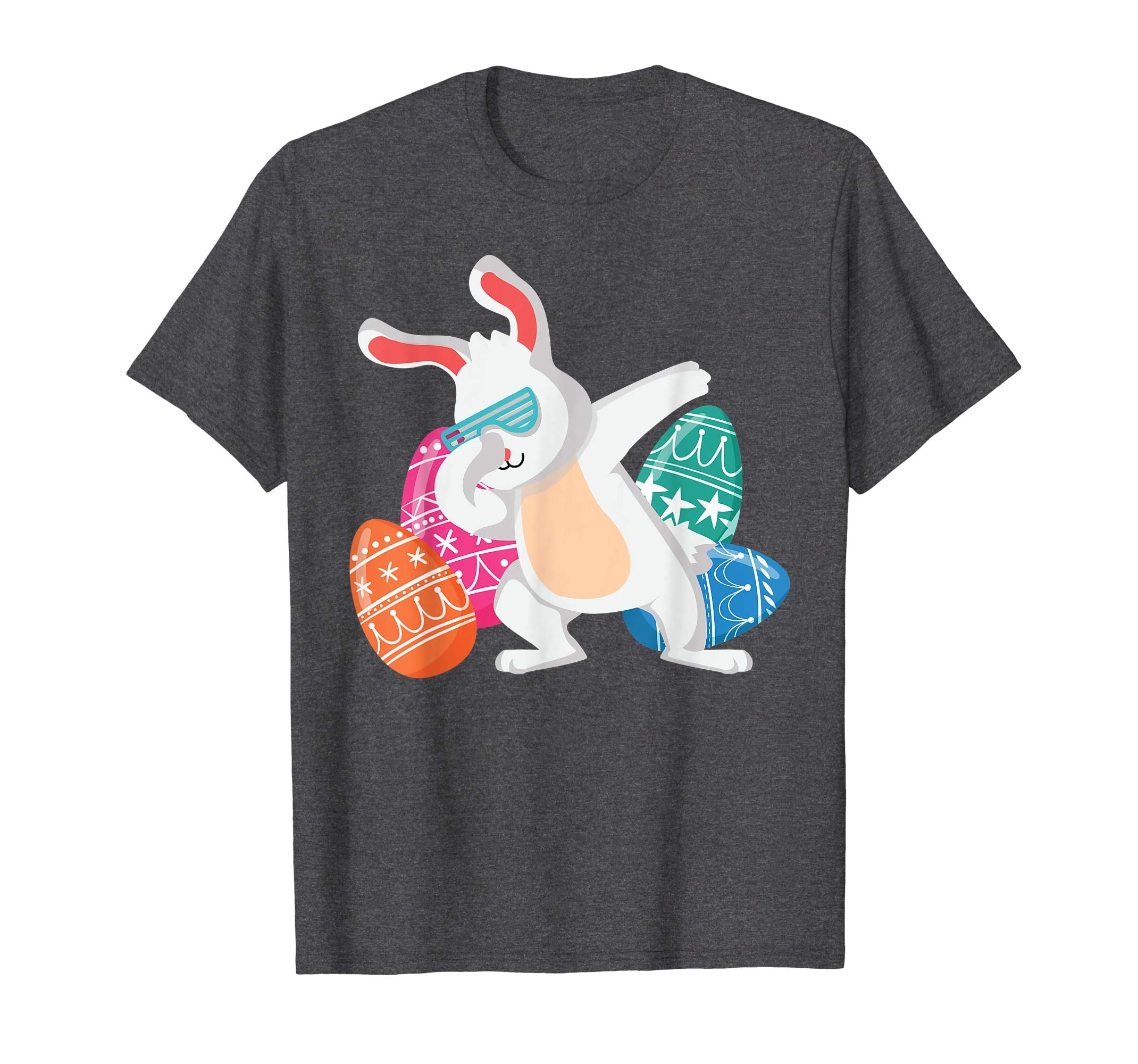 Eggs Easter Bunny Dabbing Shirt For Kids Girls