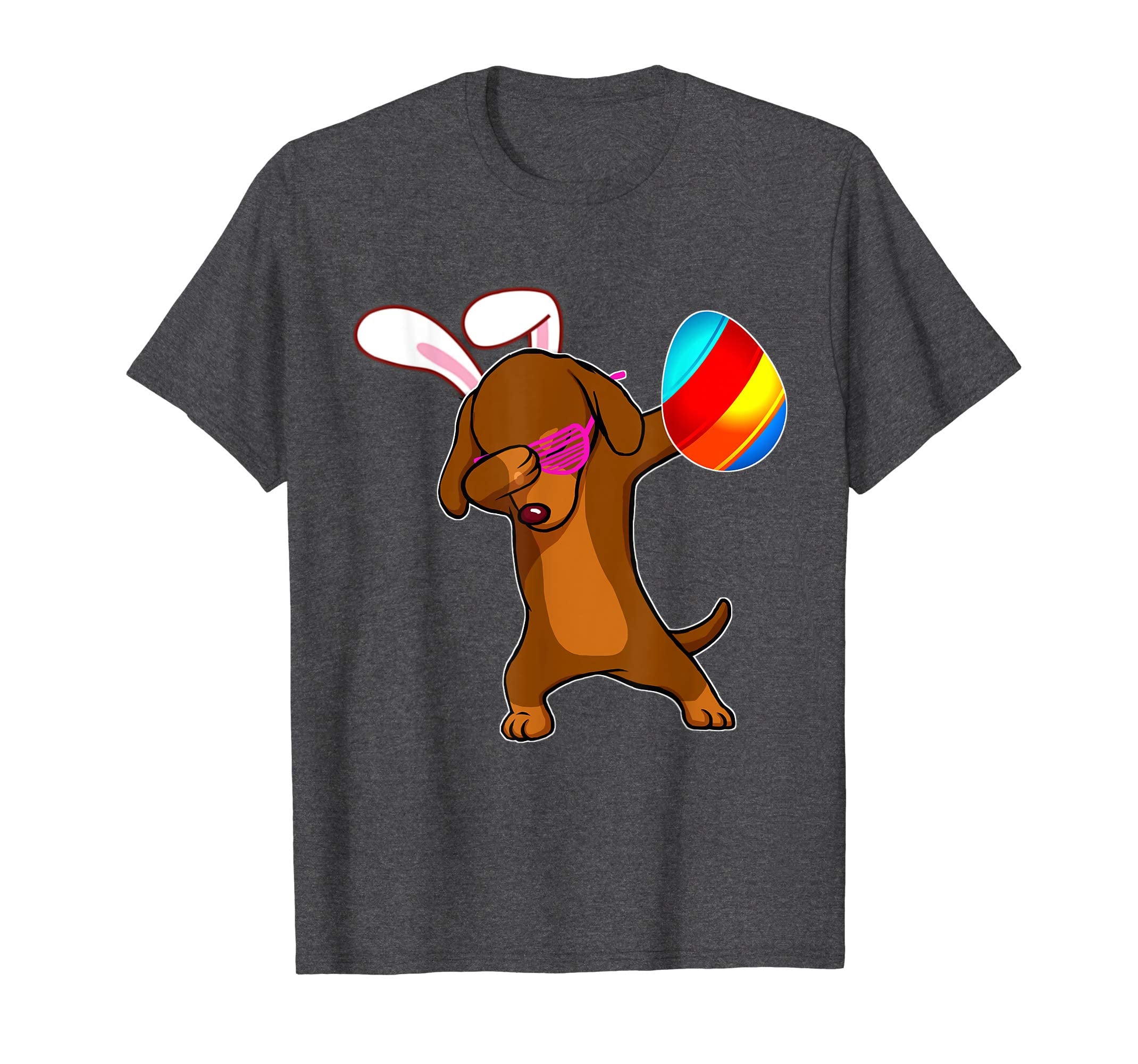 Easter Bunny Dabbing Dachshund Dog Tshirt Egg Ears Gift
