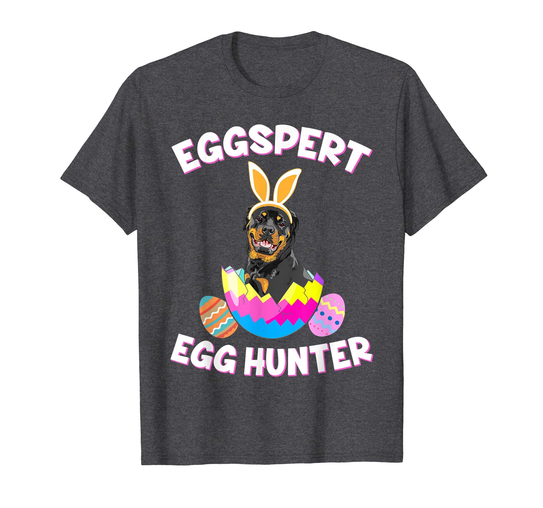 Eggspert Egg Hunter Easter Funny Rottweiler T Shirt