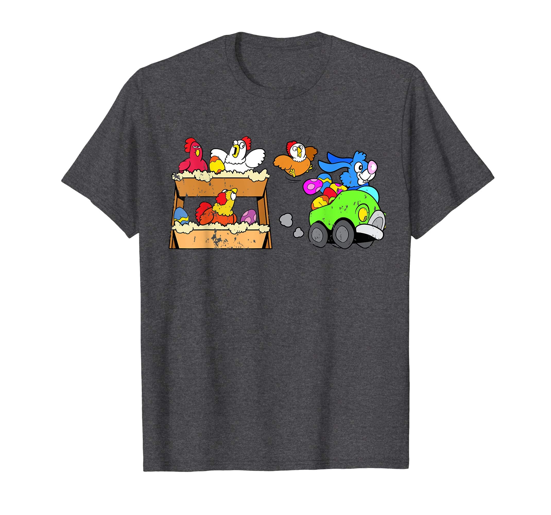 Retro Vintage Grunge Funny Cute Easter Bunny Egg Fun T-Shirt