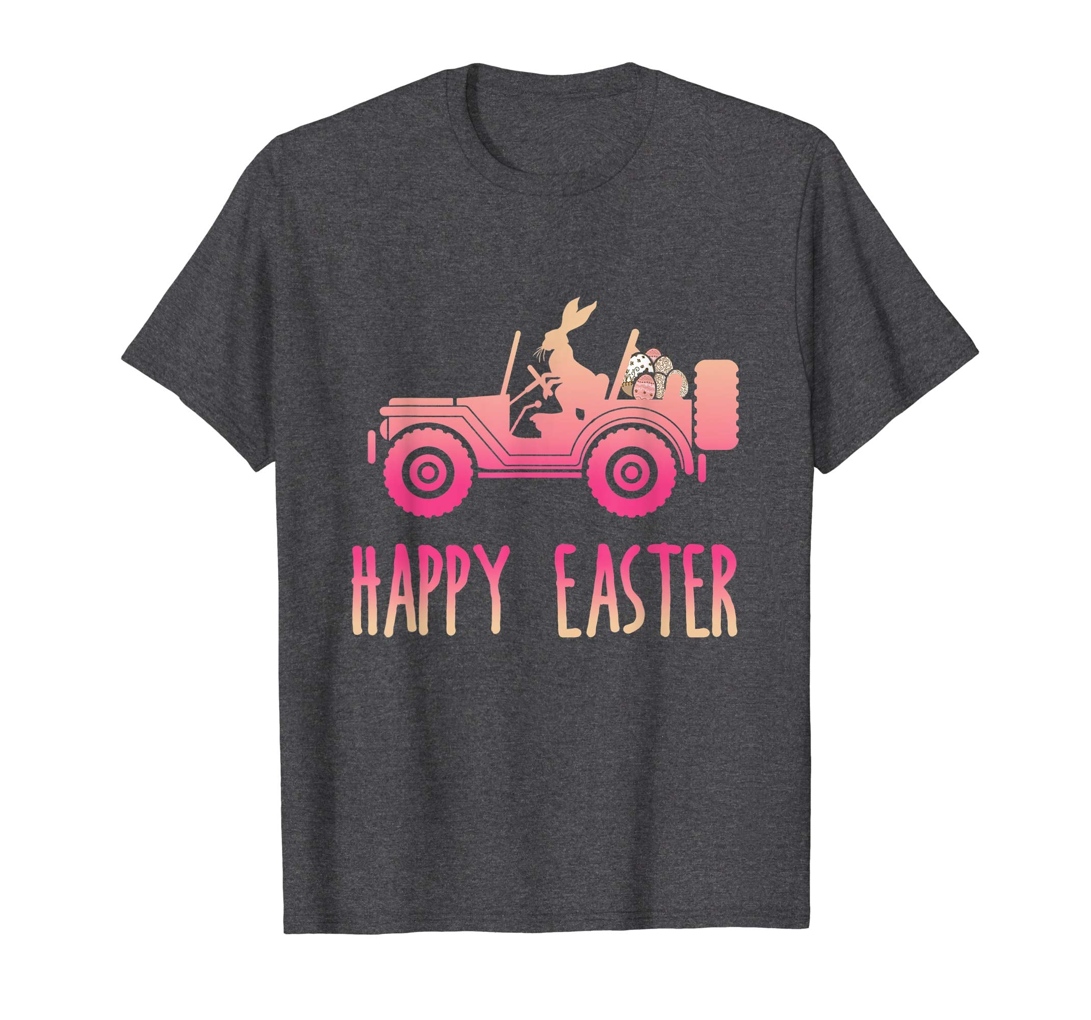 Jeep Happy Easter Bunny with Long Ears Eggs Shirt