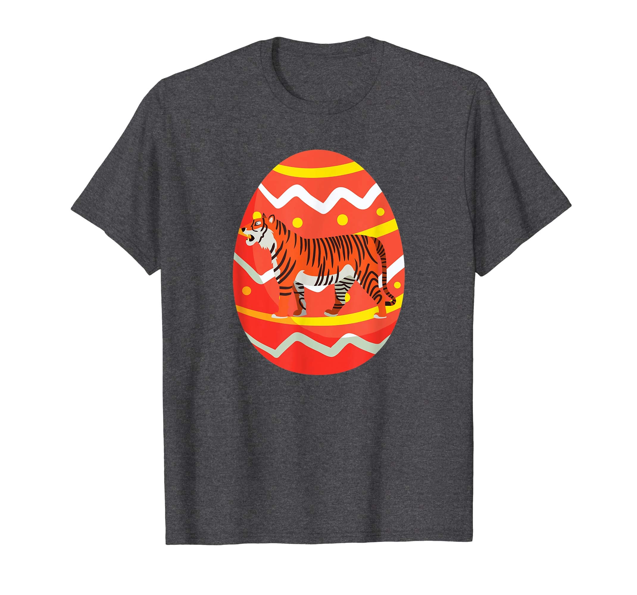 Happy Tiger Easter Bunny Egg T-Shirt for Kids Boys Girls