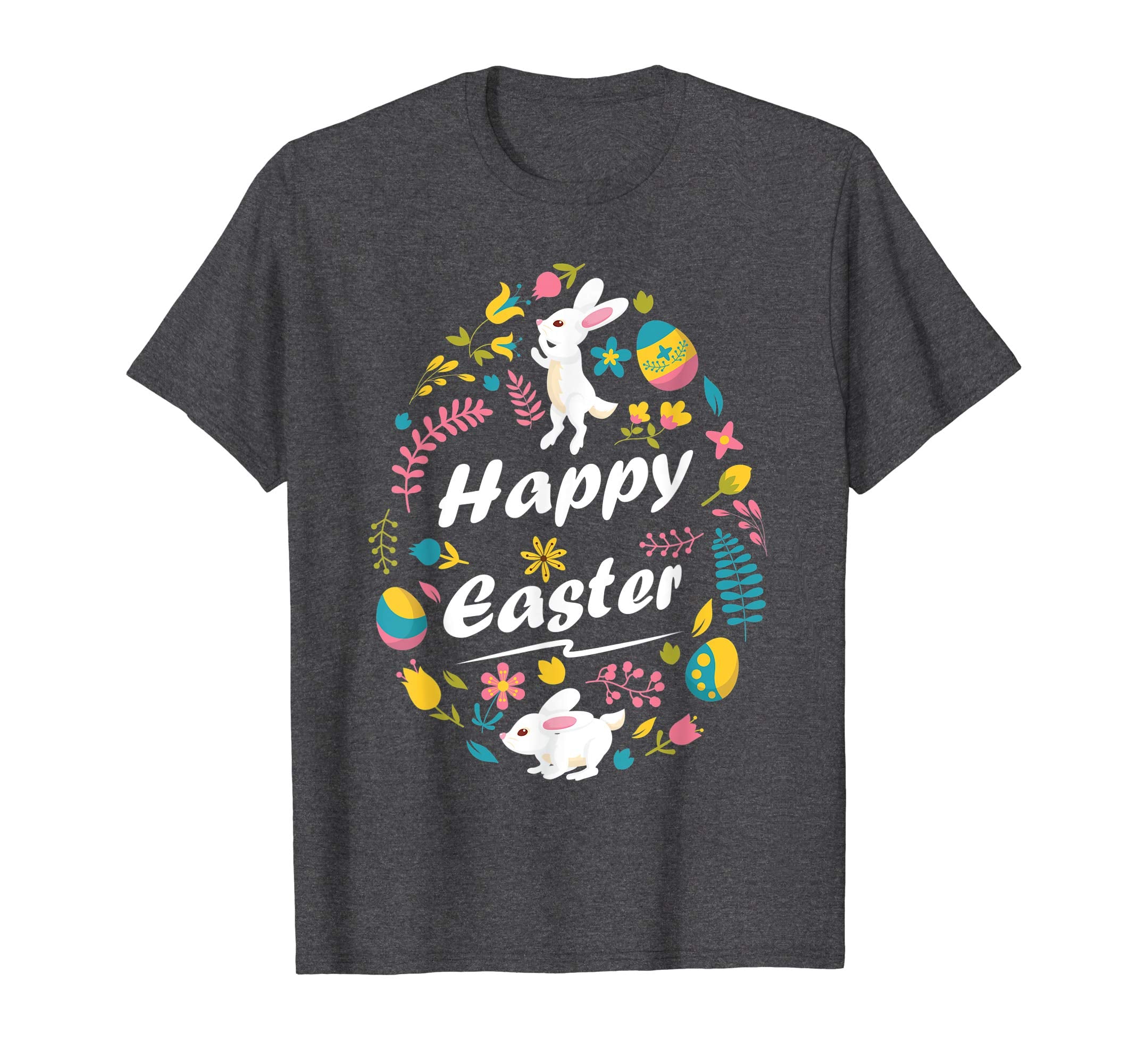 Flower Bunny Playing With Easter Eggs Shirt Happy Easter Day