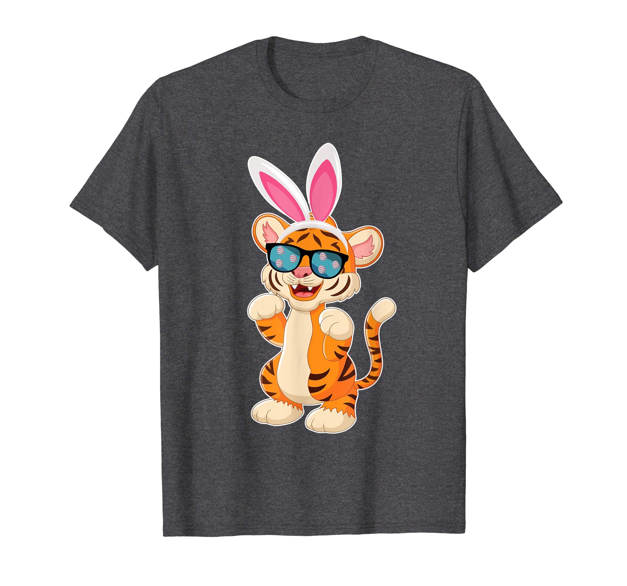 Tiger Dog Cool Sunglass Bunny Hat Happy Easter Day Shirt