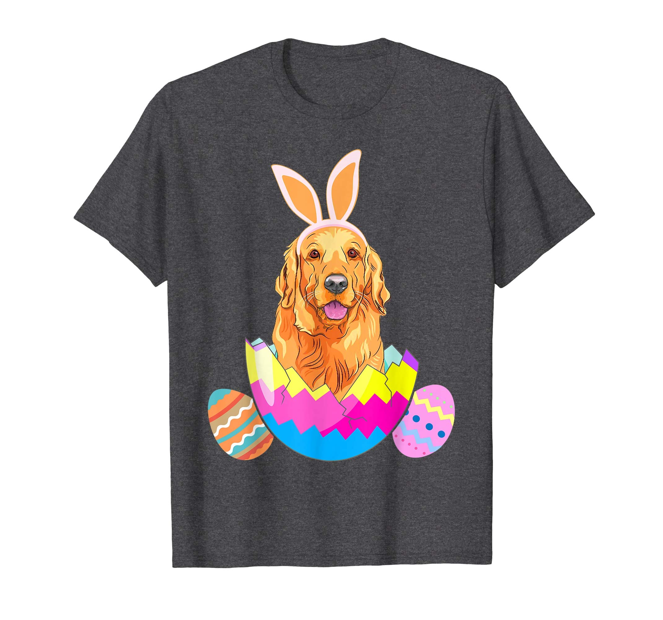 Golden Retriever Wearing Easter Bunny Ears Funny Dog T Shirt