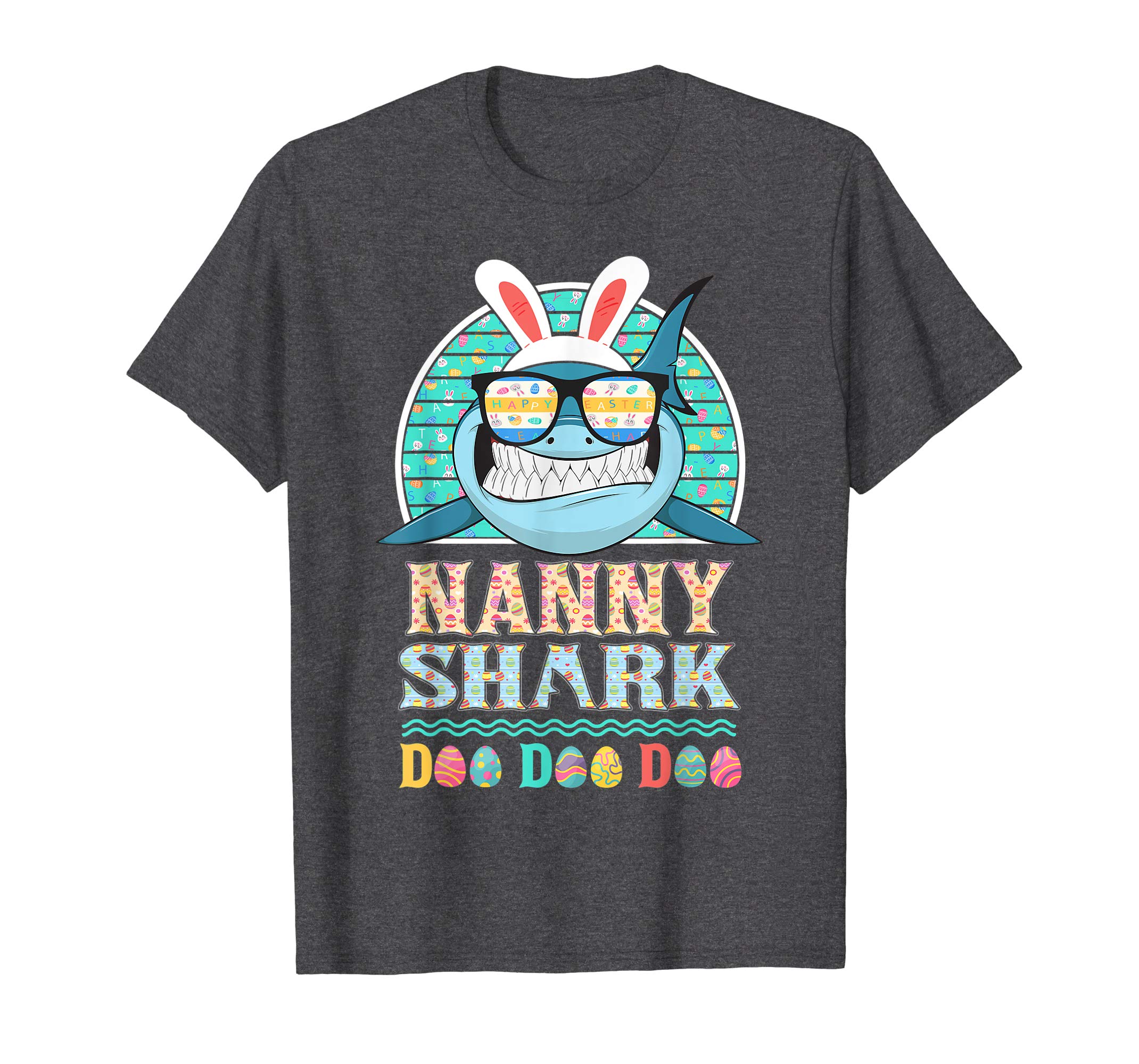 Funny Nanny Shark Happy Easter Day Gift Family Shirt