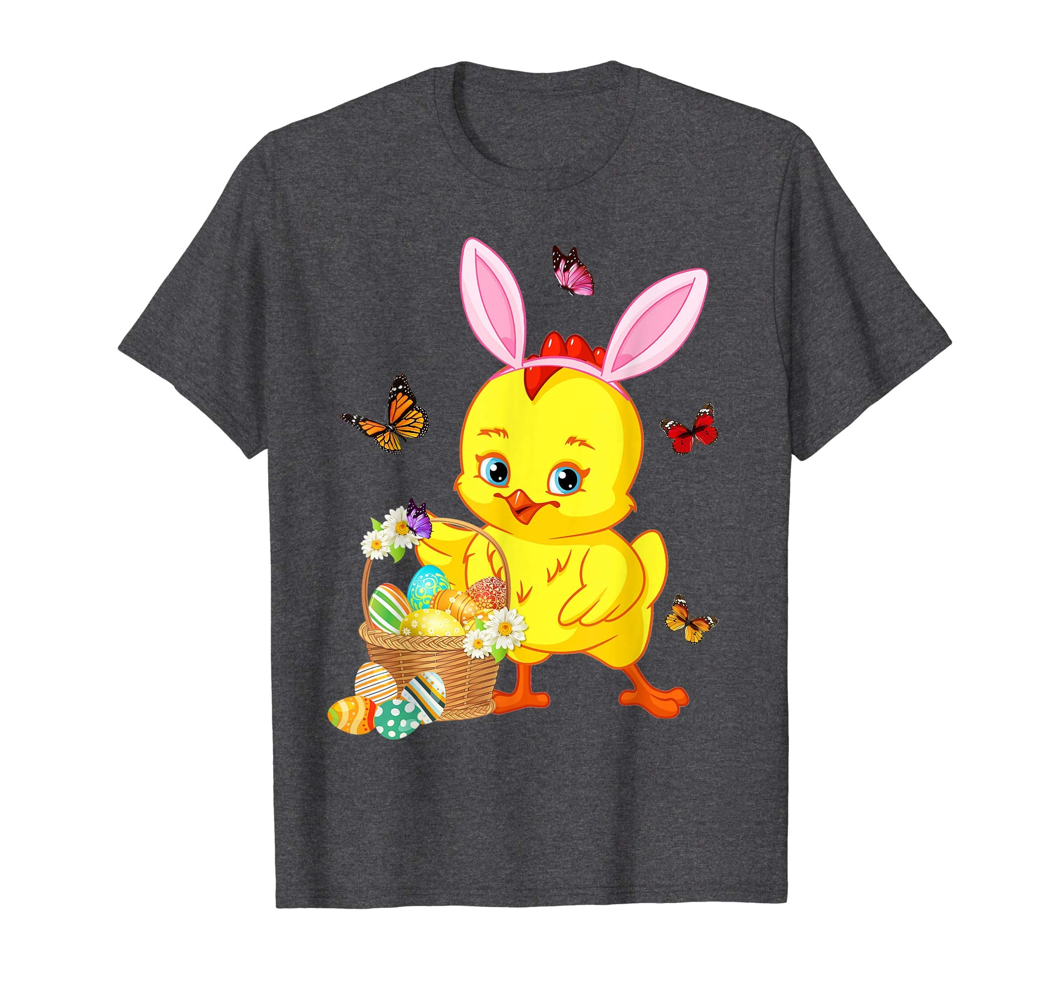 Chicken Bunny Hat Rabbit Easter Eggs Shirt Happy Ea