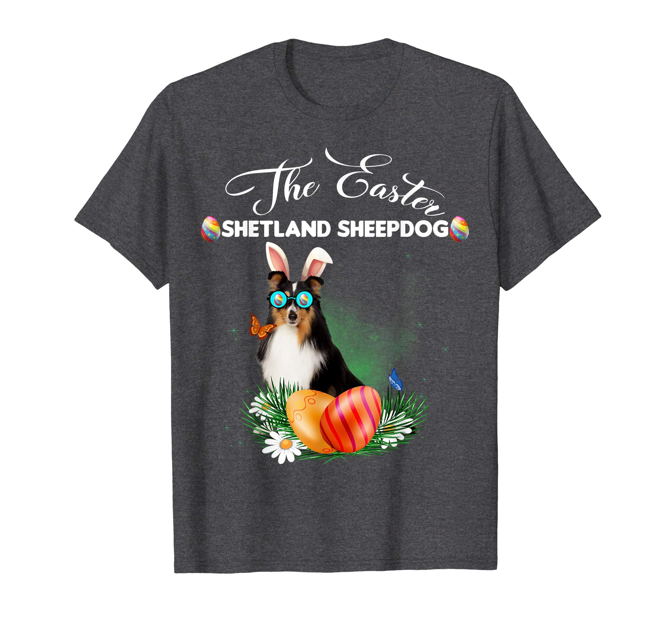 Shetland Sheepdog Bunny Easter Day Dog Gifts T-Shirt