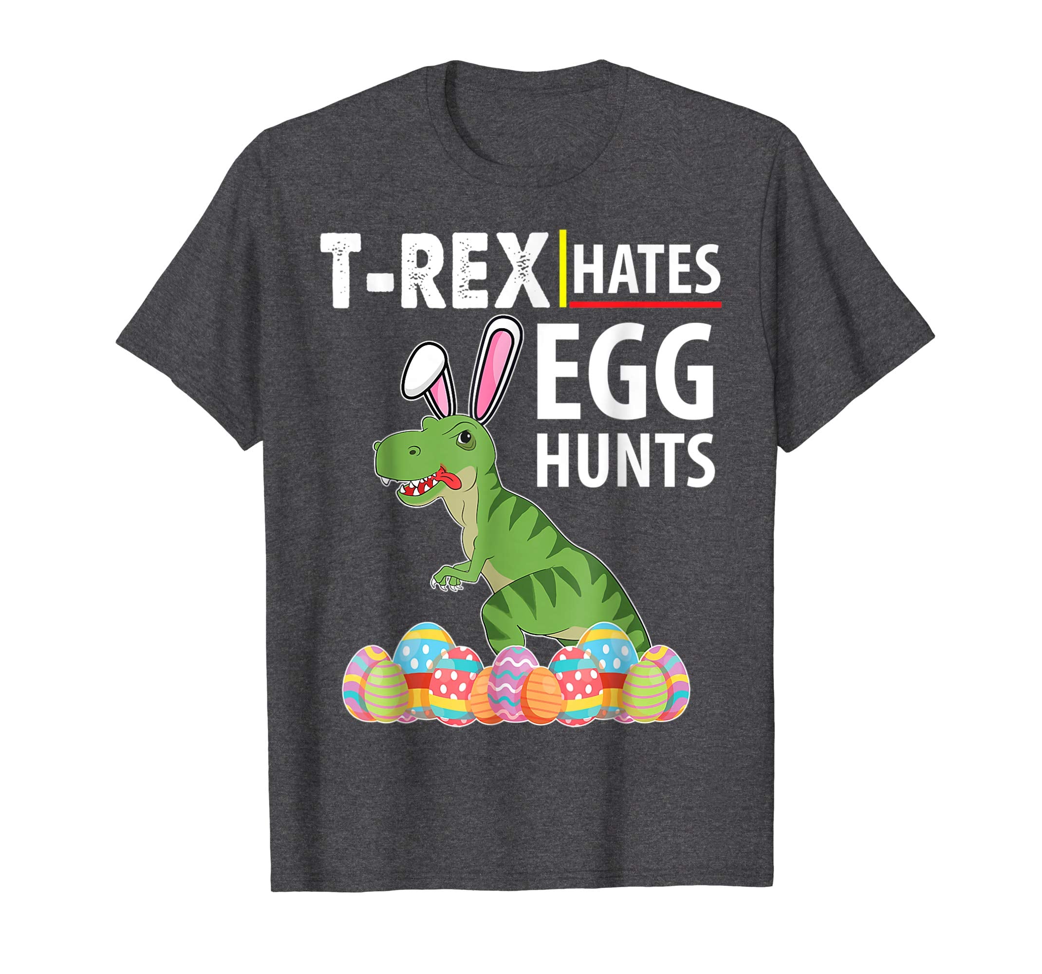 Bunny Dinosaur Trex Hates Egg Hunts Happy Easter Day Shirt
