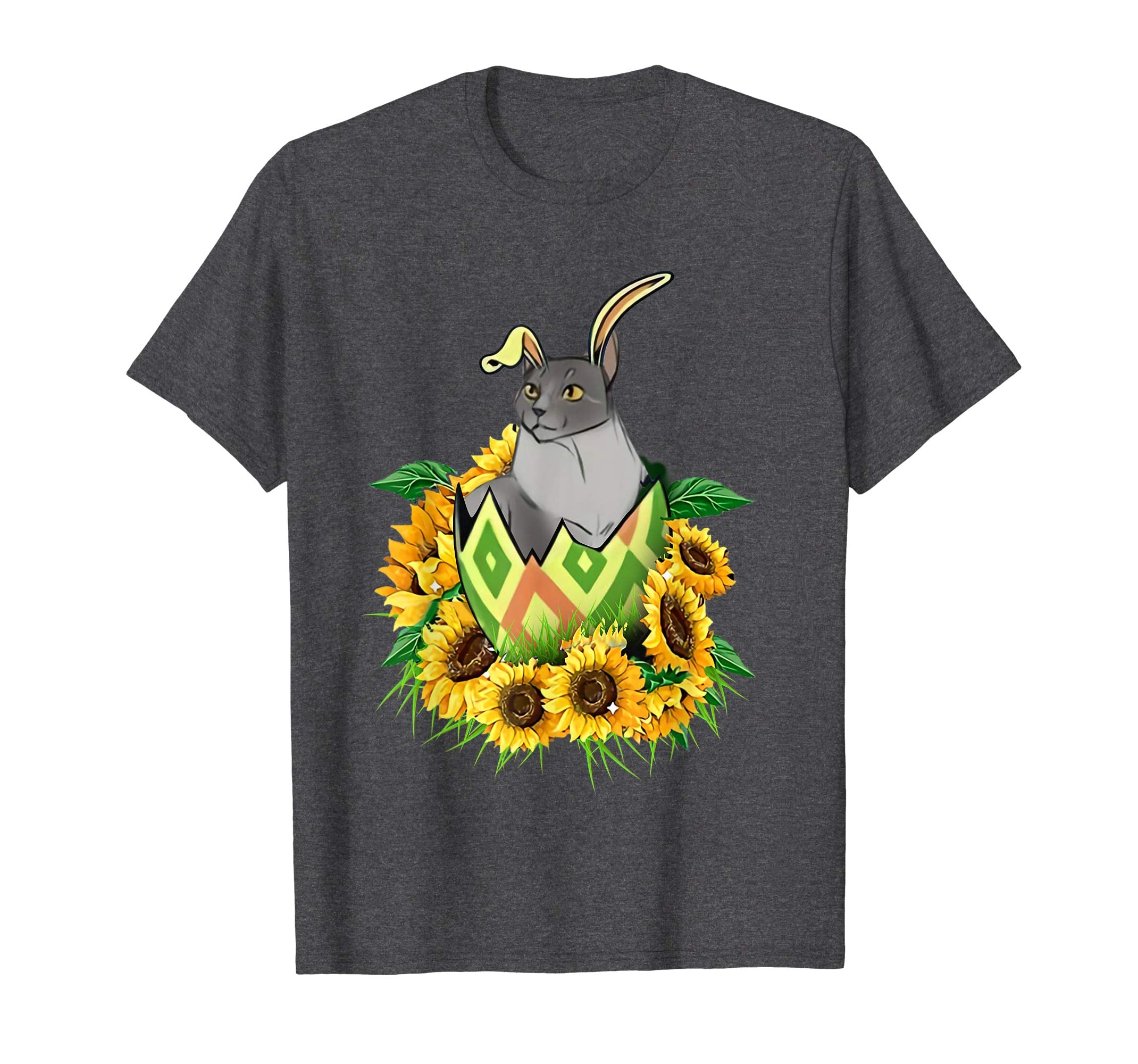 cat sunflower easter shirt