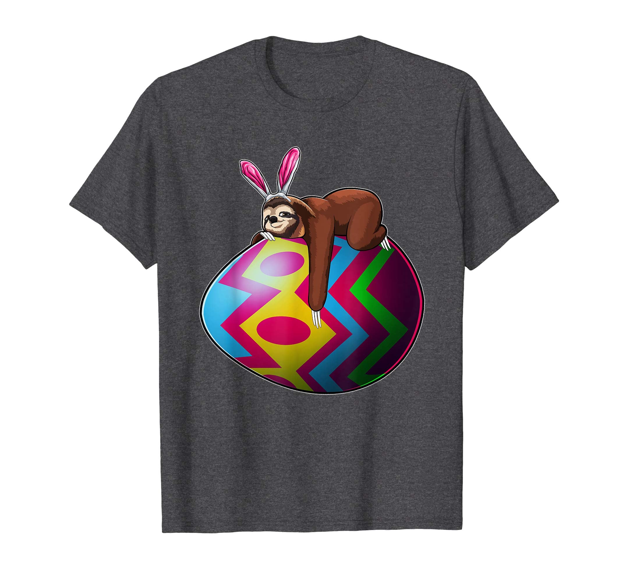 Easter Lazy Sloth T Shirt Men Women Kids Bunny Basket Eggs