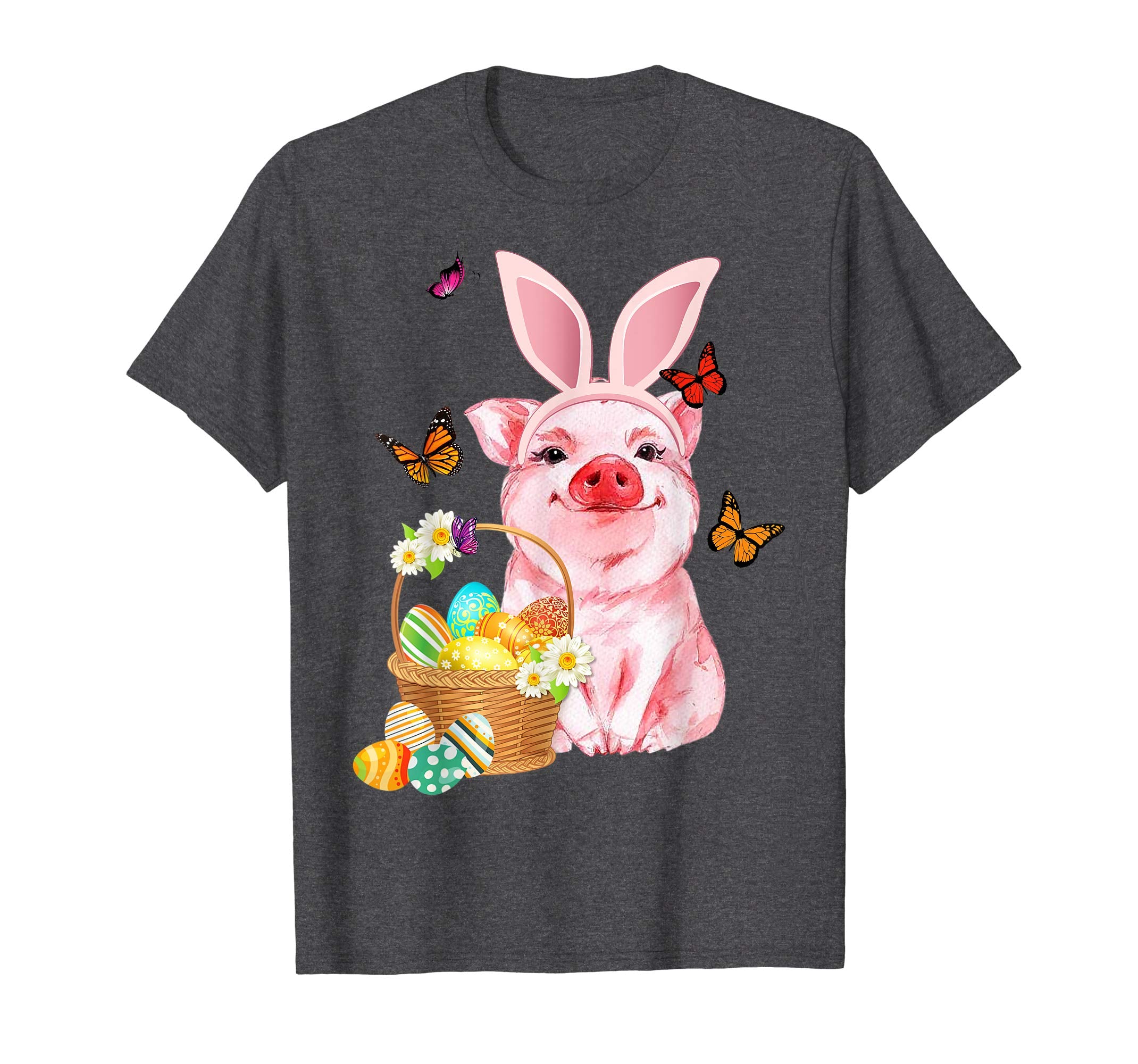 Pig Bunny Hat Rabbit Easter Eggs Shirt