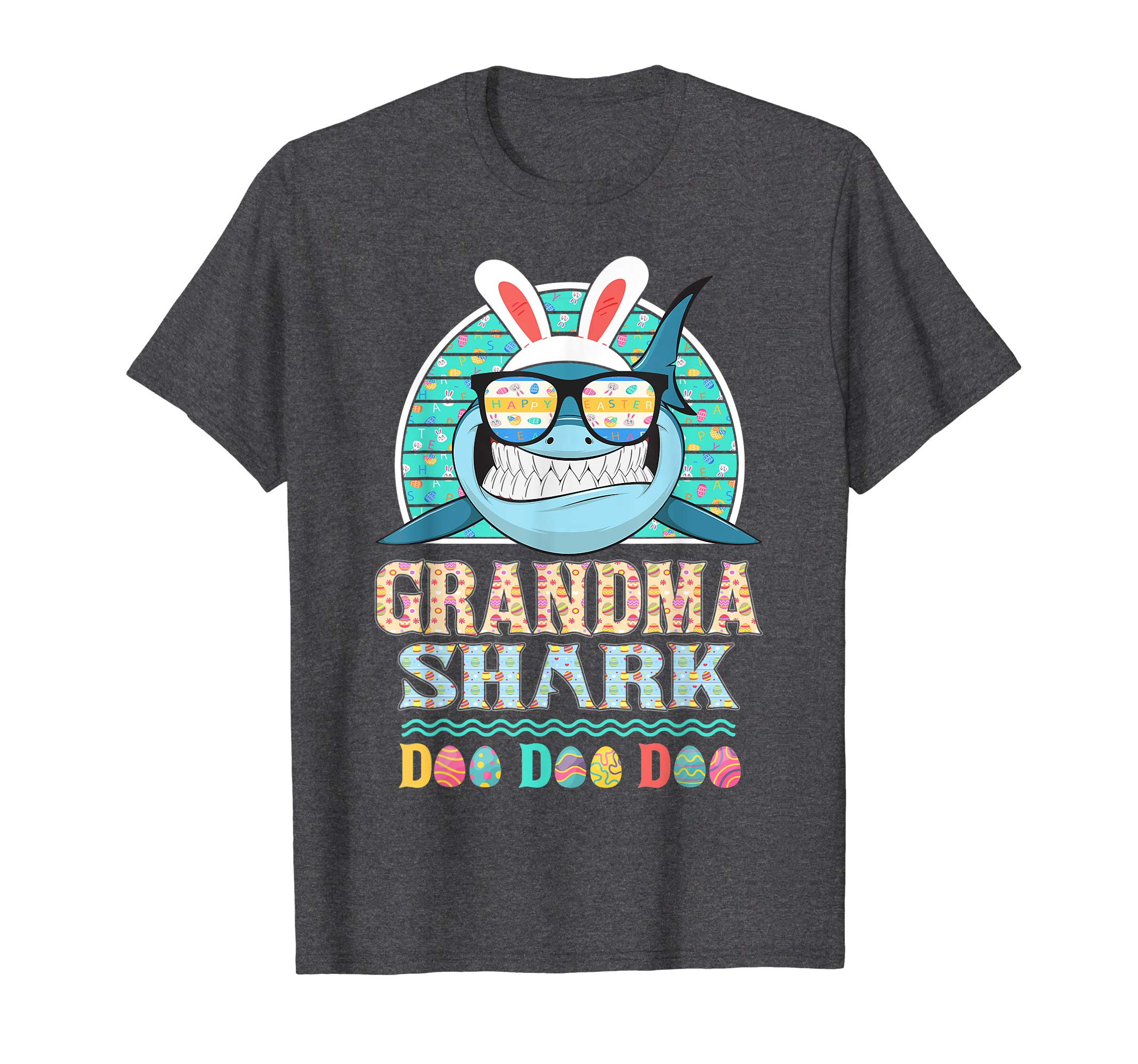 Funny Grandma Shark Happy Easter Day Gift Family Shirt