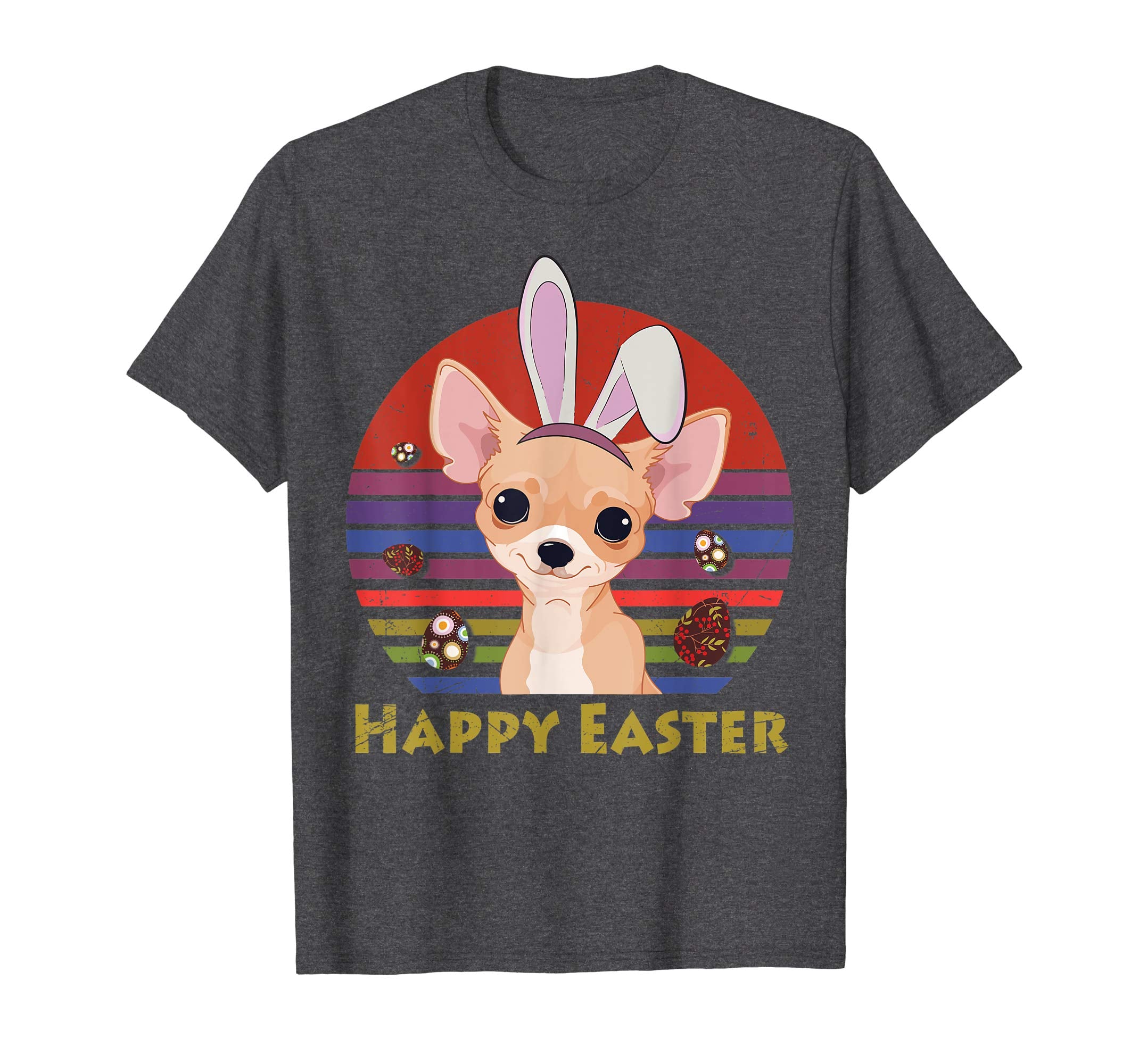 Chihuahua With Bunny Headband Happy Easter Tshirt Gifts