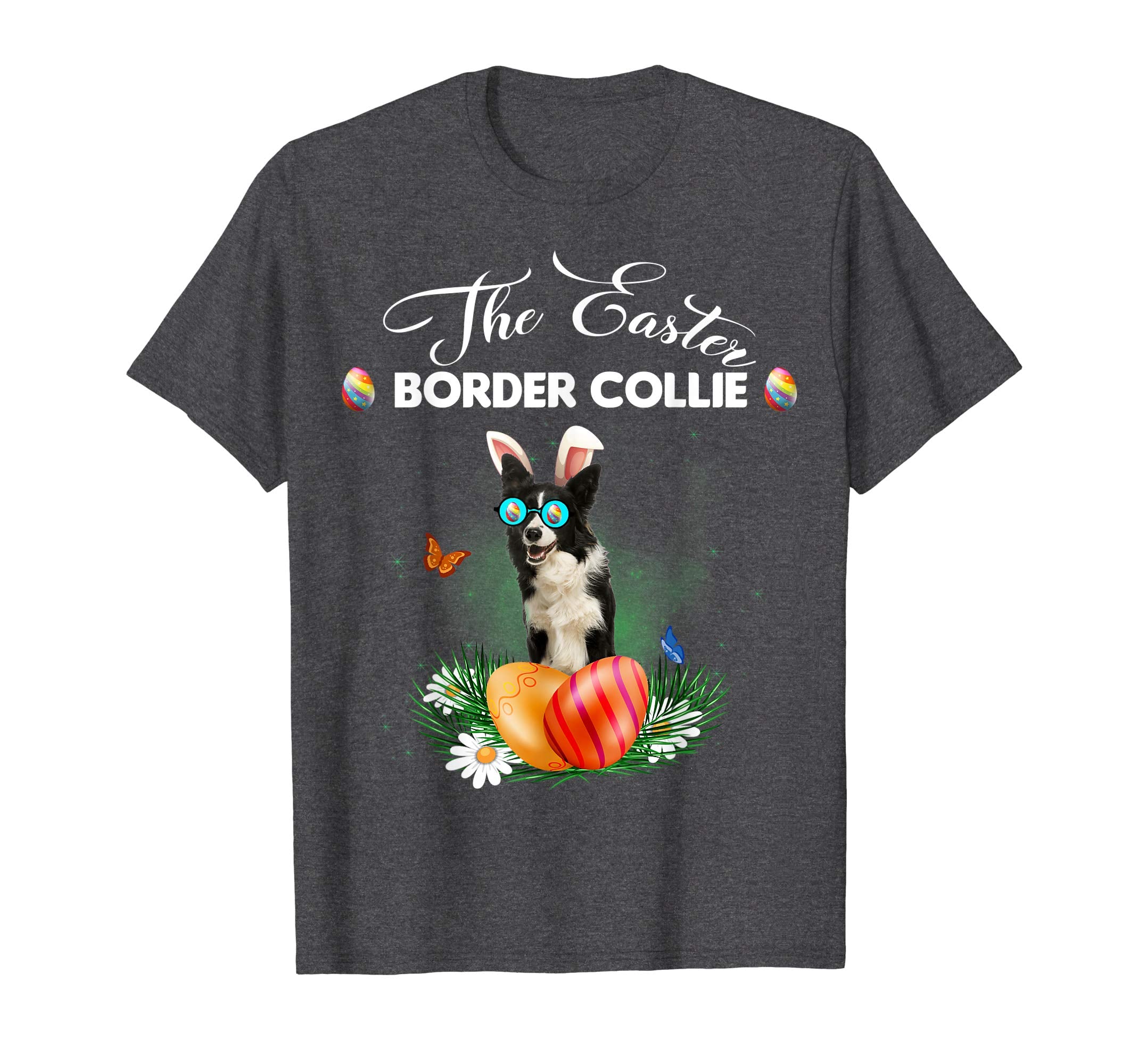 Border Collie Bunny Easter Day Dog Gifts T-Shirt
