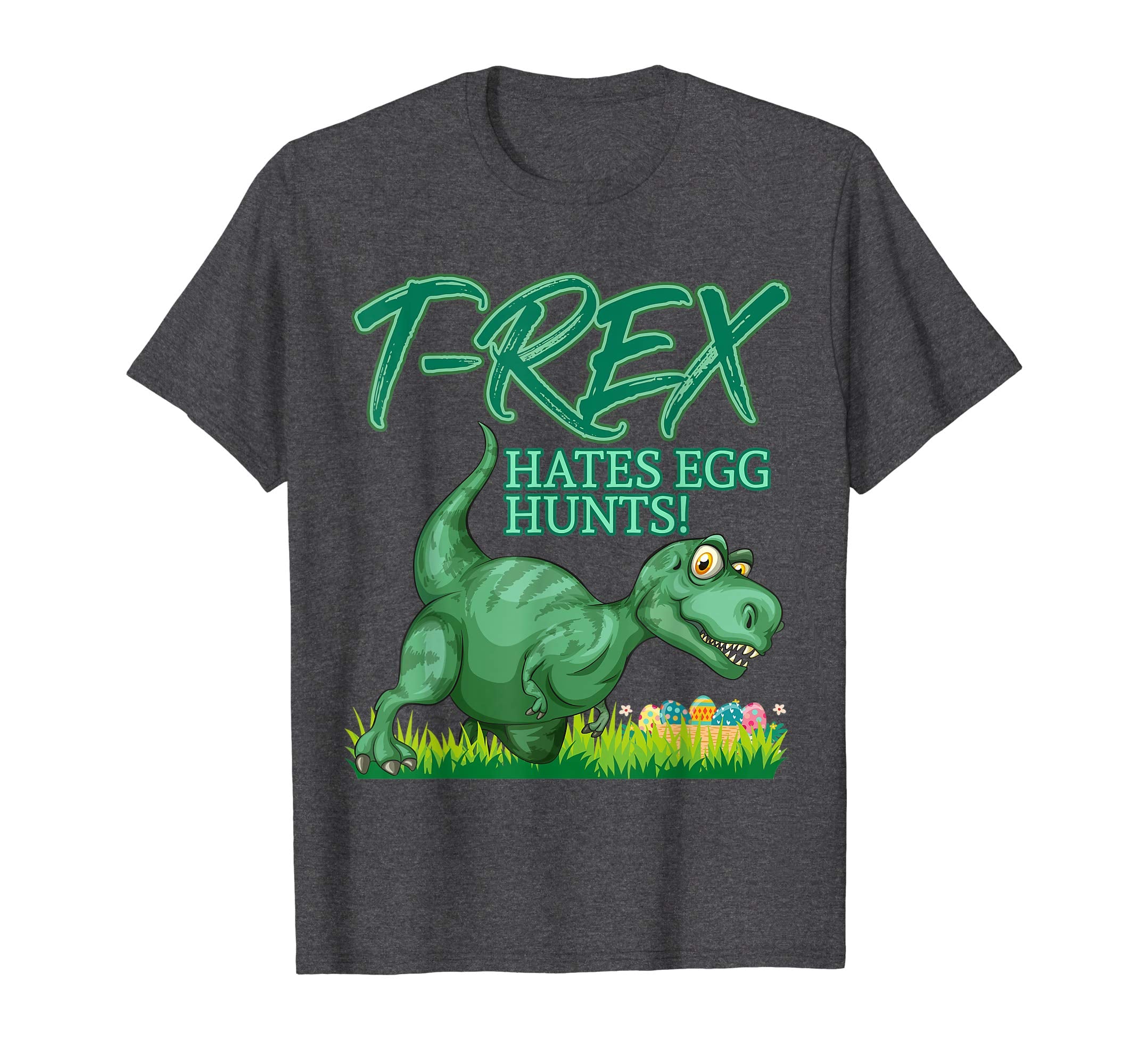 Funny Dinosaur Easter T-shirt T-rex Hates Egg Hunts Tee