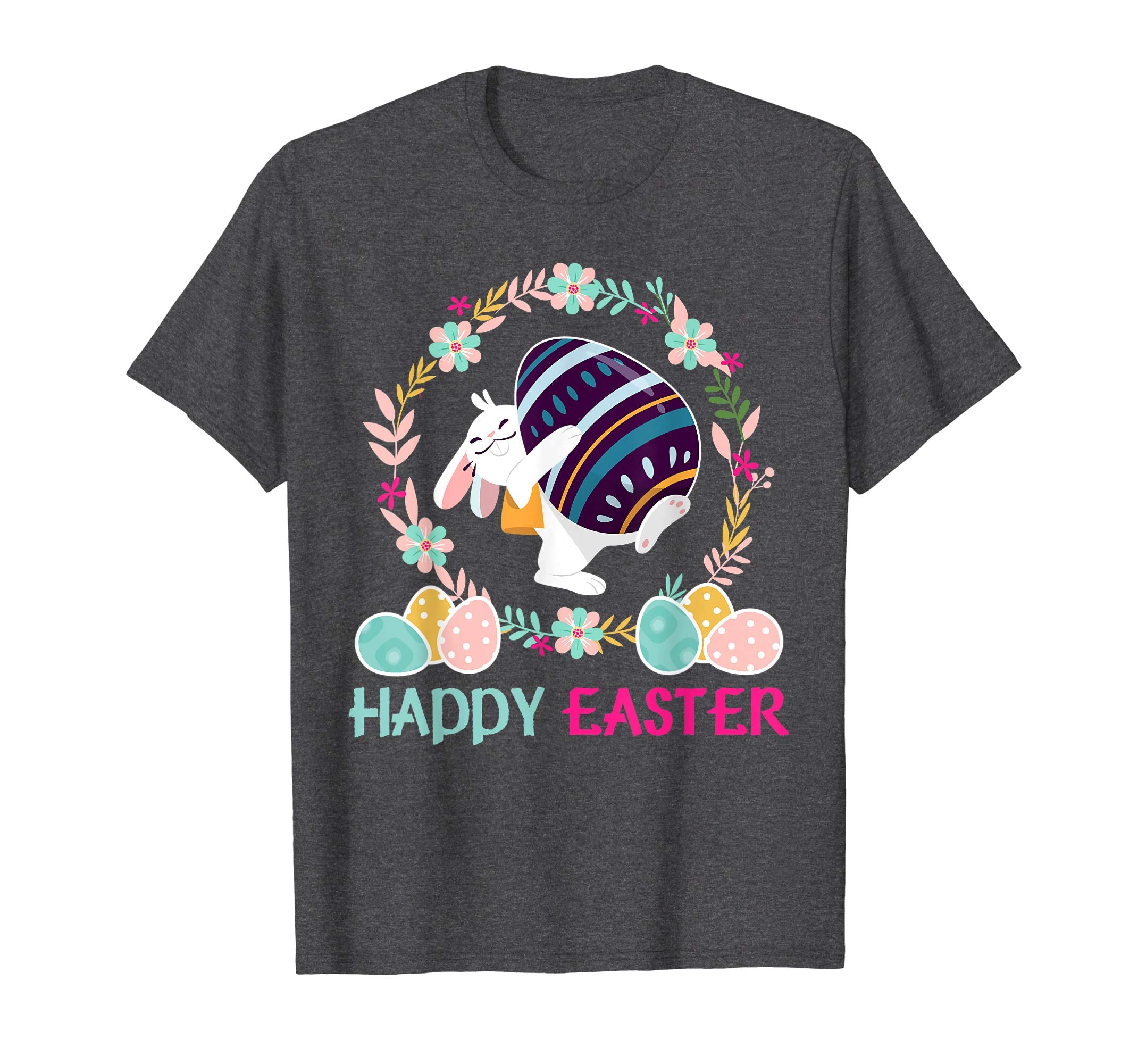 Happy Easter T-Shirt With Bunnies Eggs