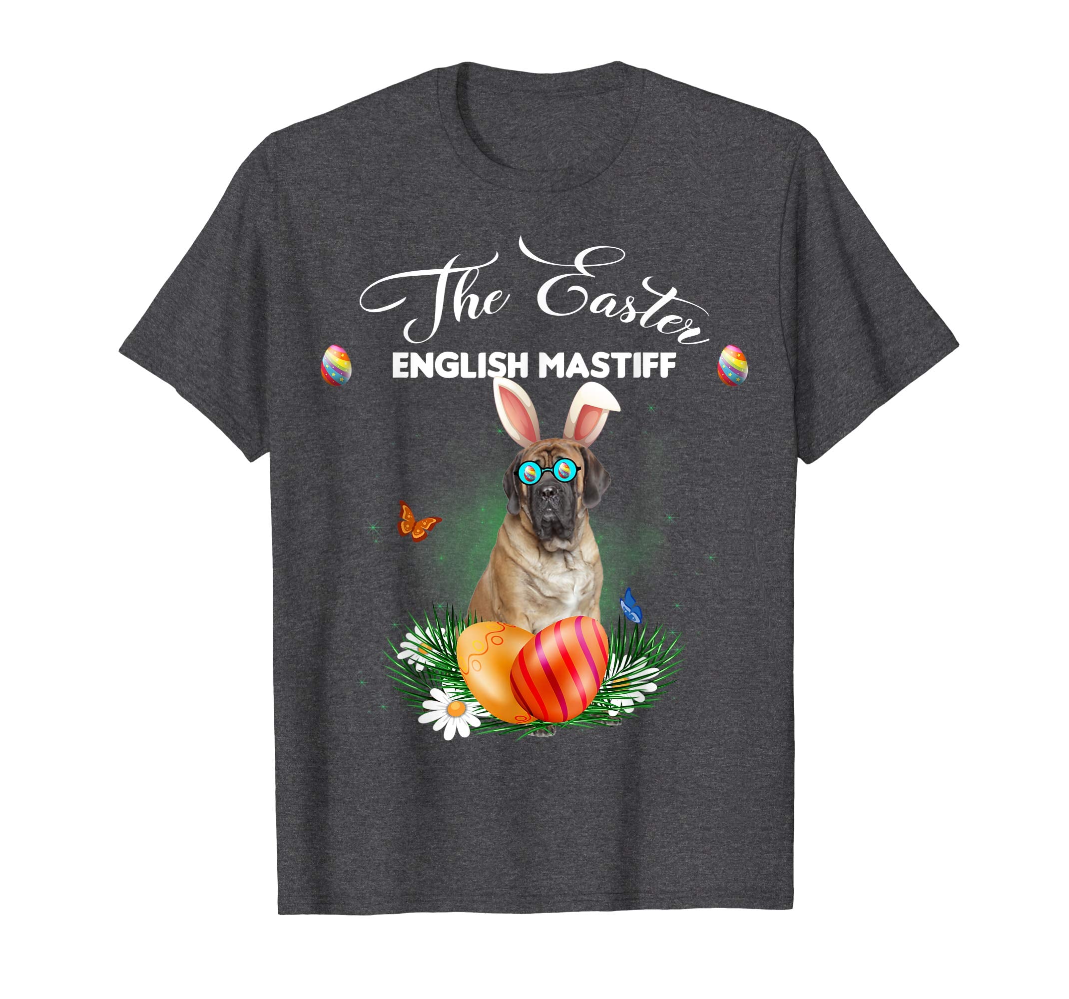 English Mastiff Bunny Easter Day Dog Gifts T-Shirt