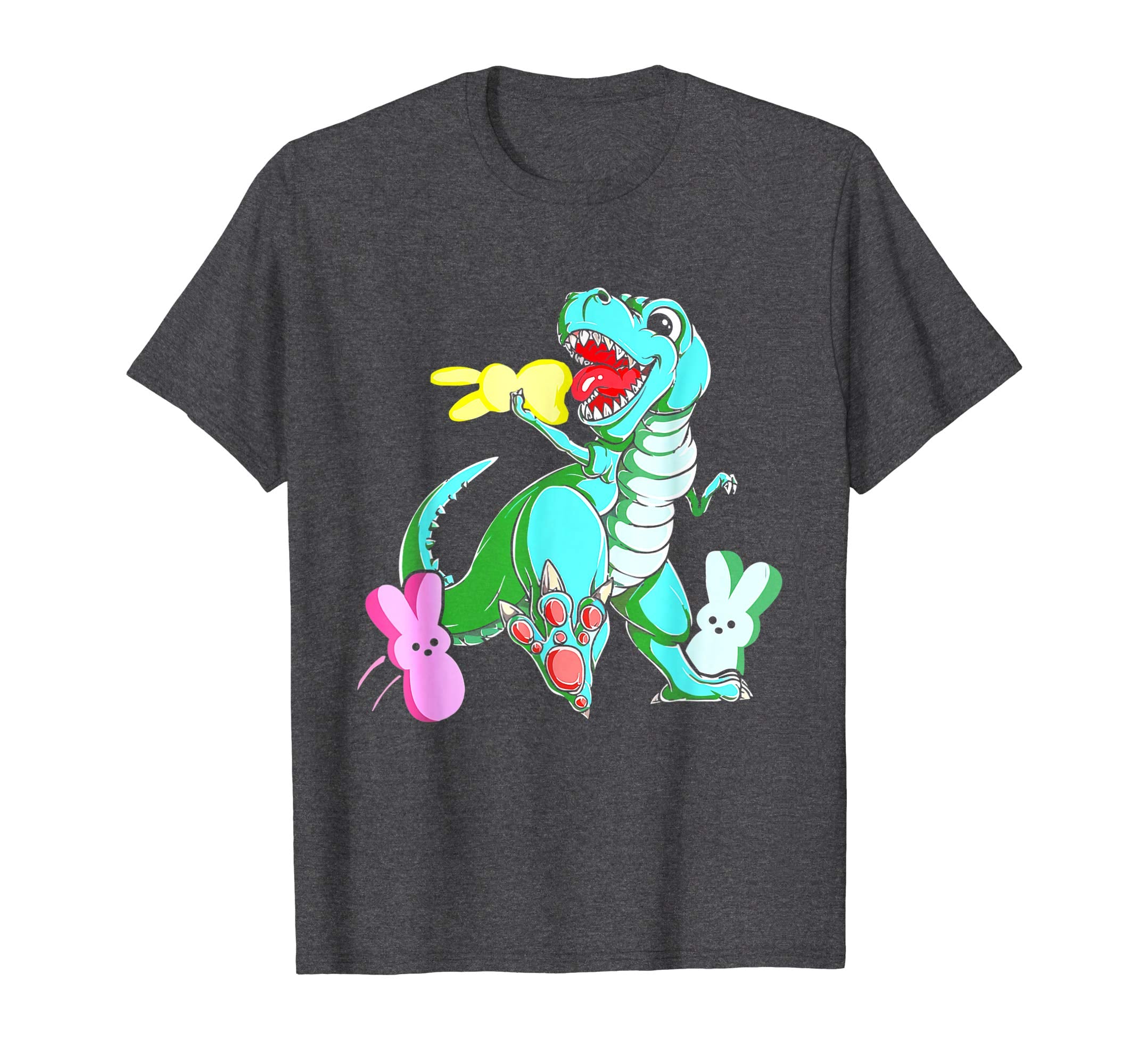 Dinosaur T-rex Eat Bunny Peeps-Happy Easter Day Shirt