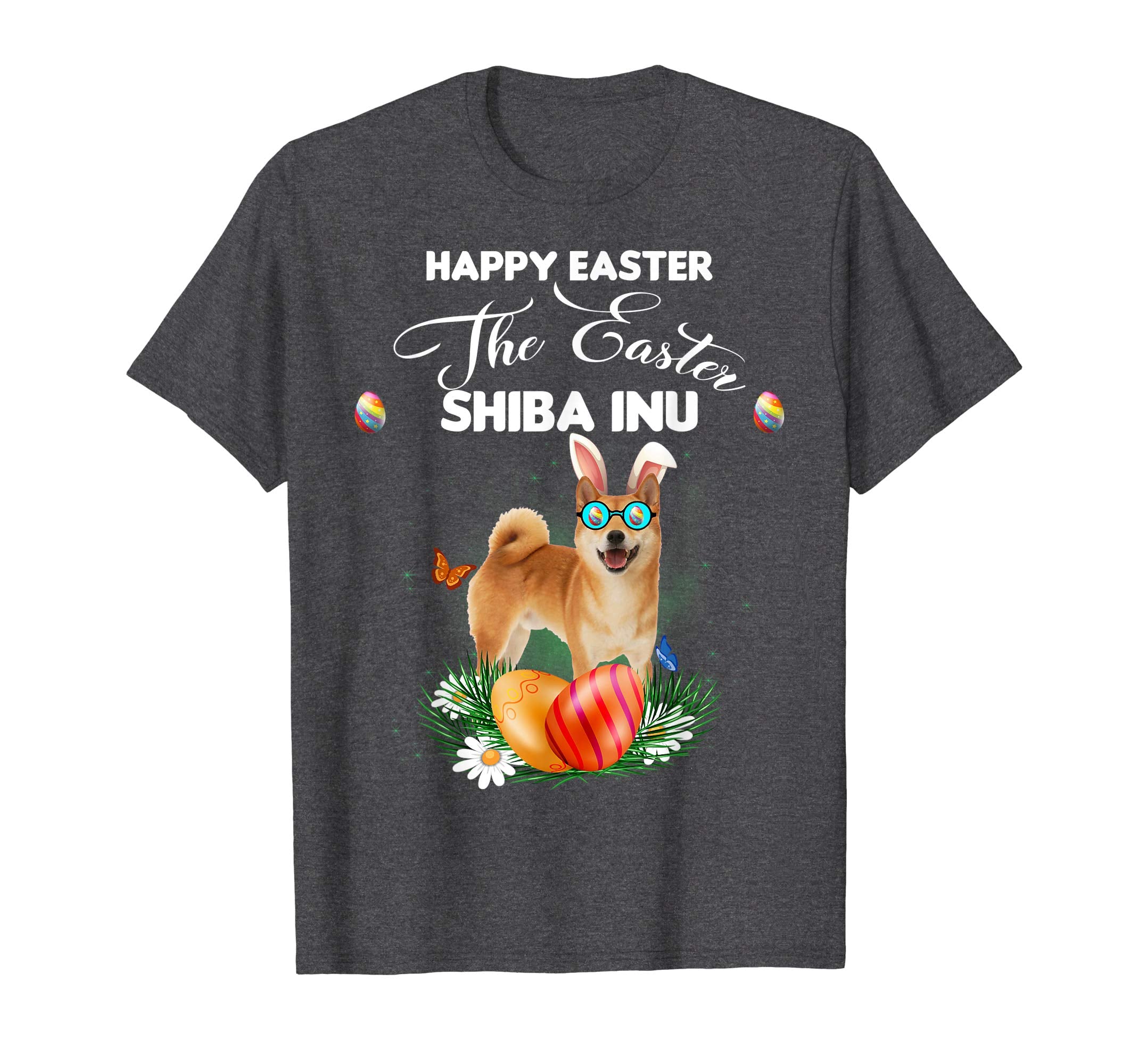 Shiba Inu Dog Sunglass Bunny Happy Easter Day Tshirt