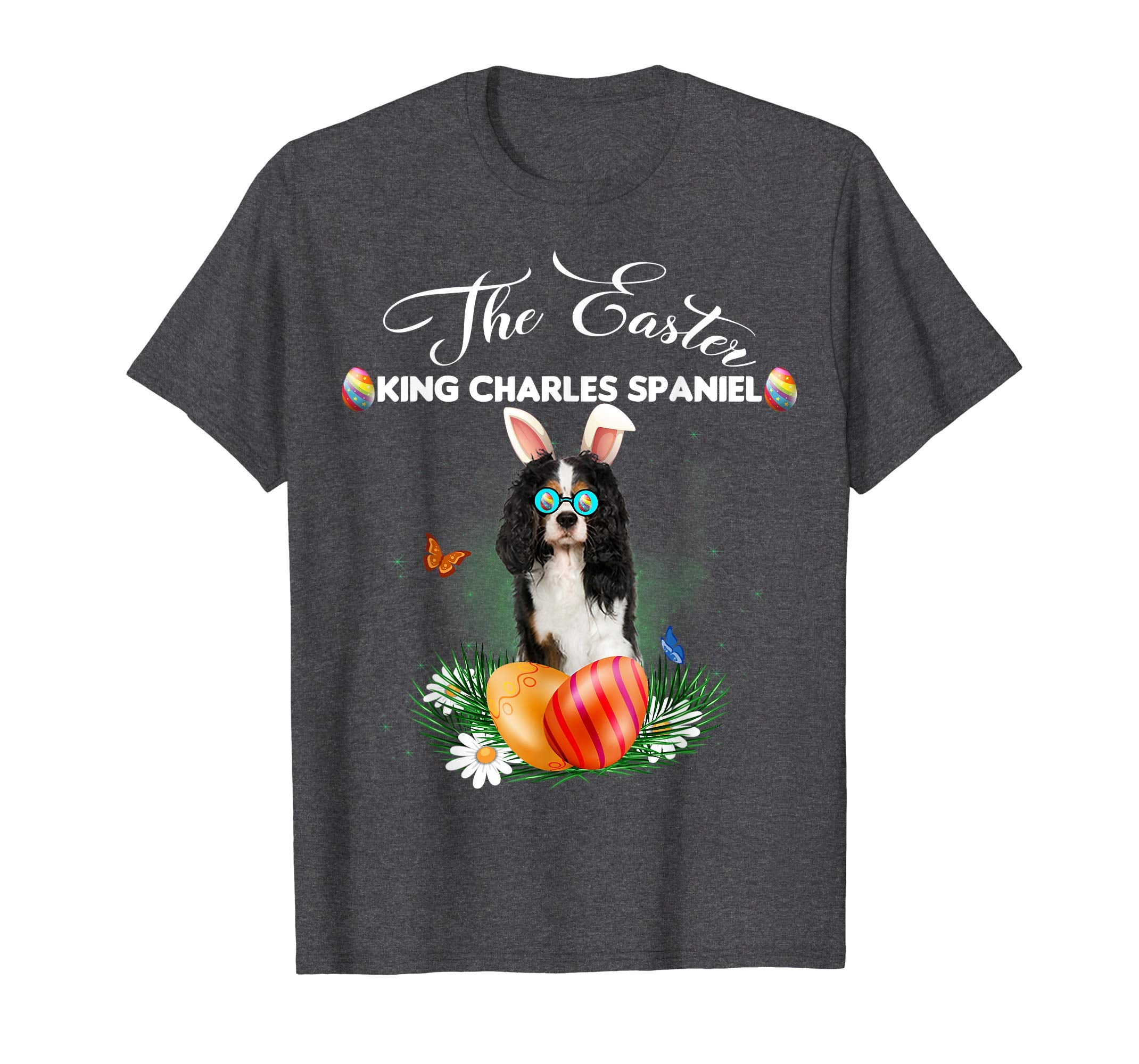 King Charles Spaniel Bunny Easter Day Dog Gifts T-Shirt