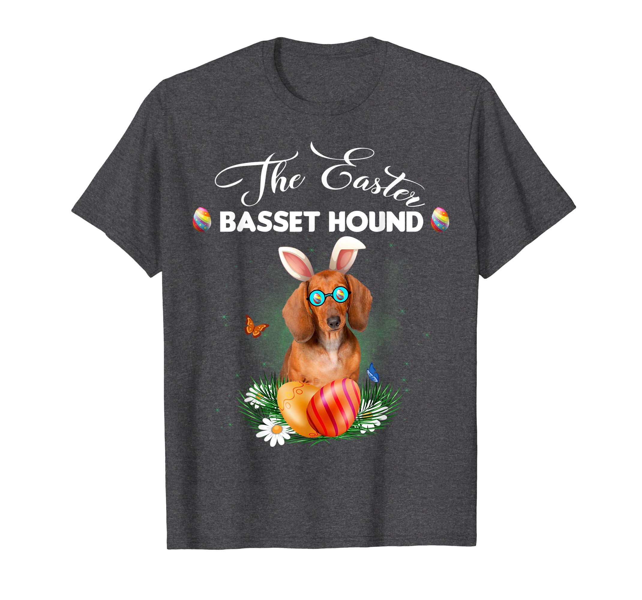 Basset Hound Bunny Easter Day Dog Gifts T-Shirt
