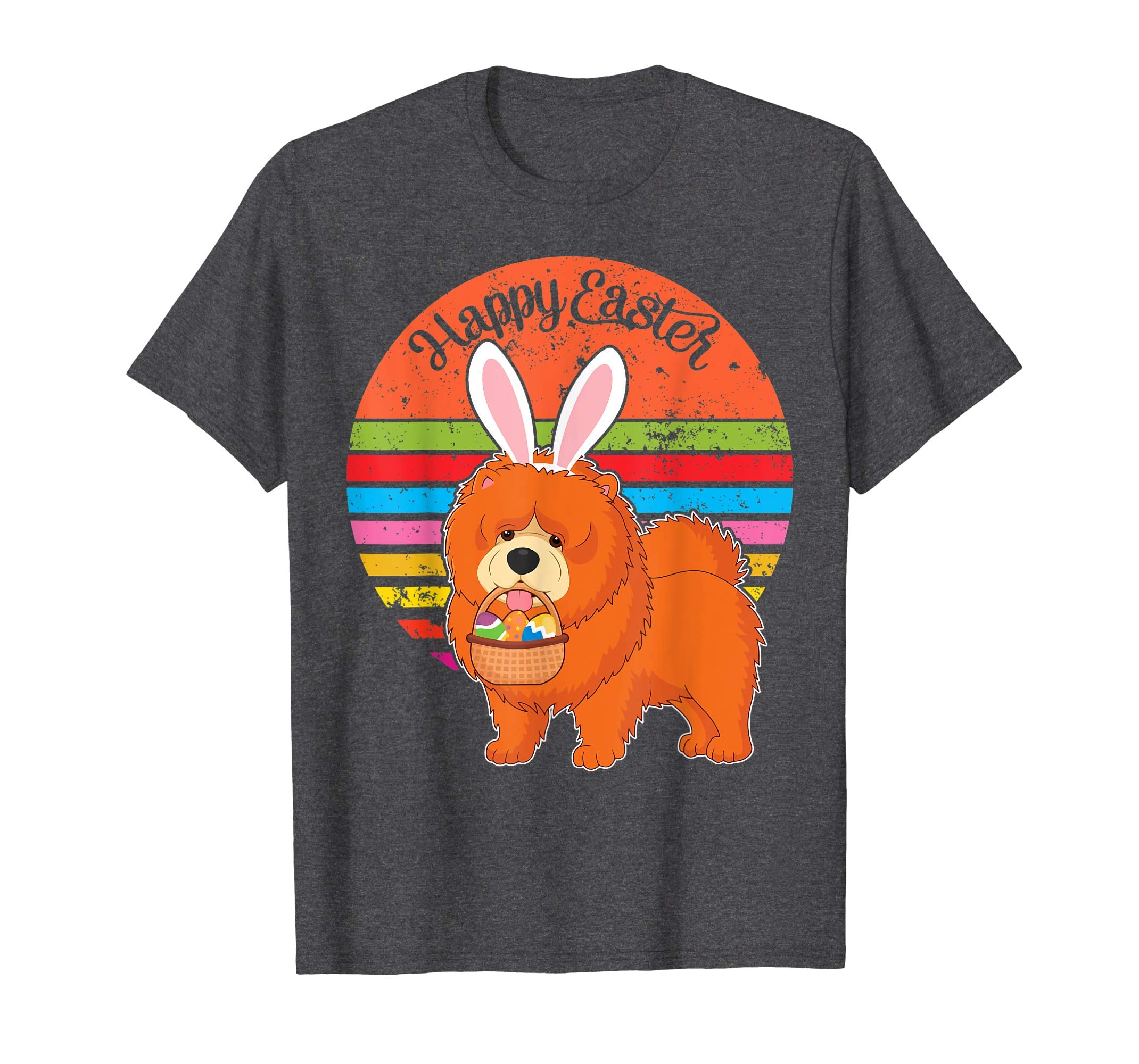 Chow Chow Bunny Dog Easter Eggs Happy Easter Vintage Shirt
