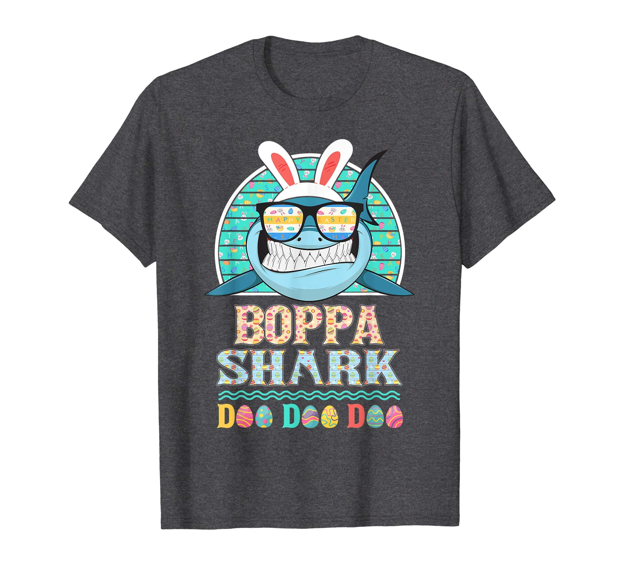 Funny Boppa Shark Happy Easter Day Gift Family Shirt